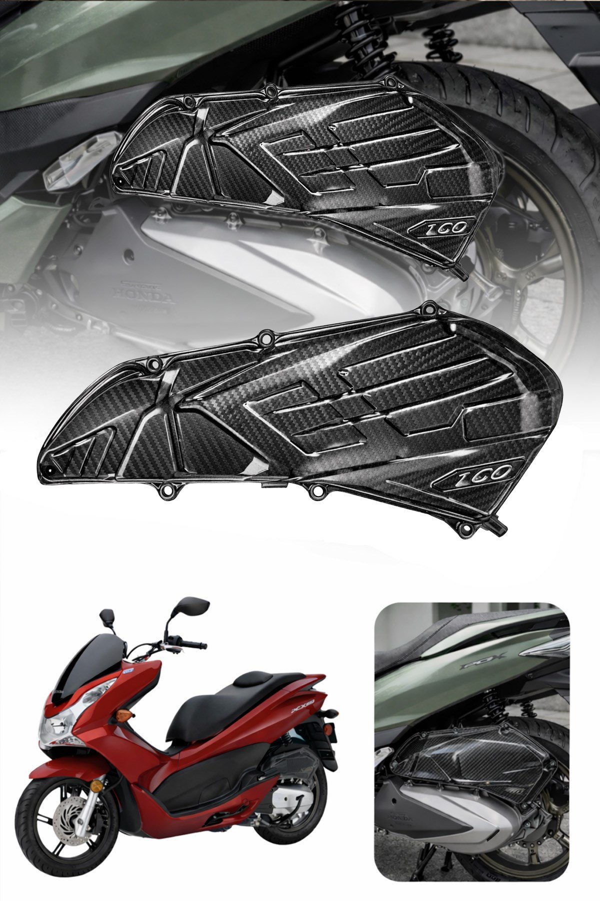 Honda Pcx Uyumlu Hava Filtresi Kapağı 2021-2026 Karbon Desen