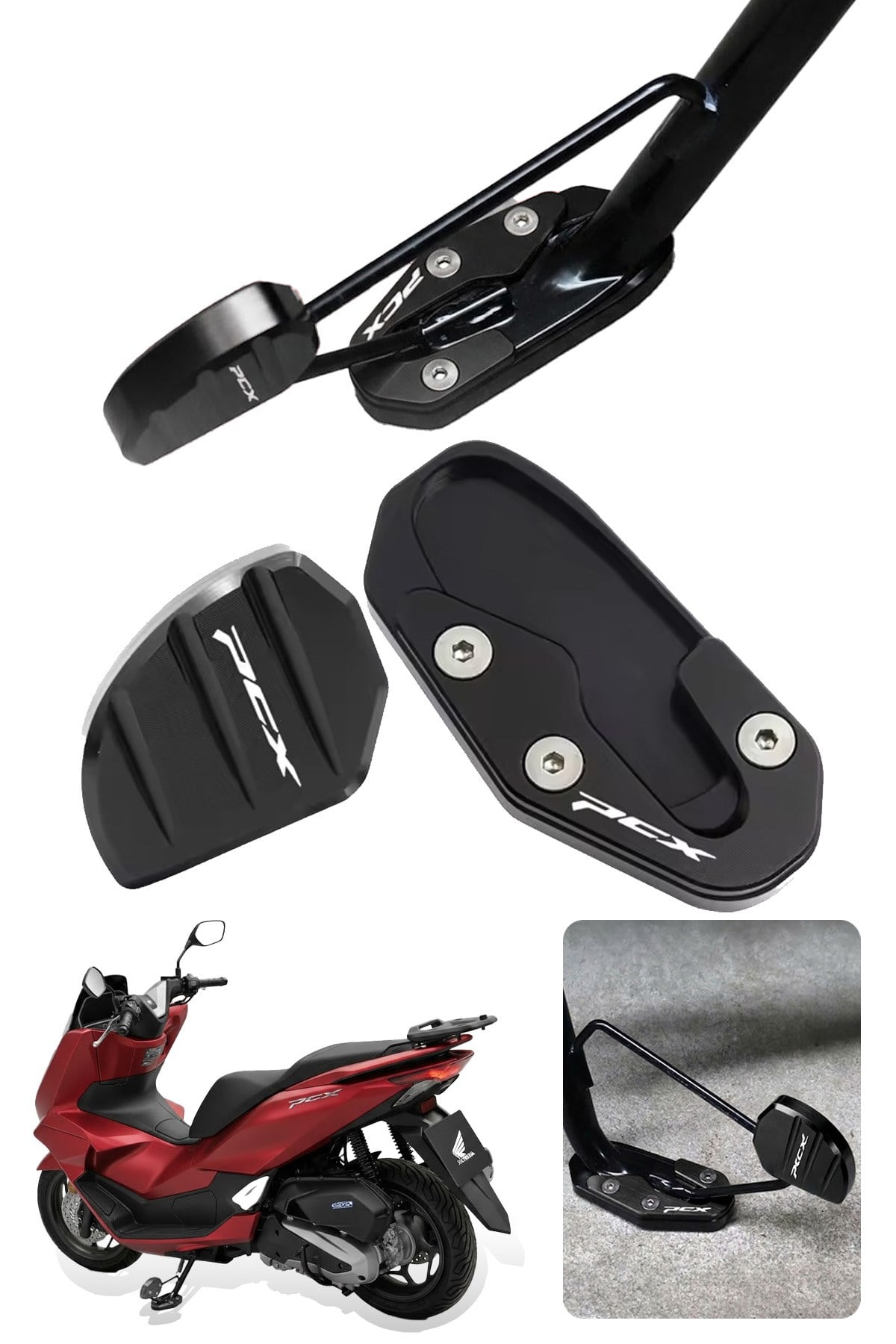 Honda Pcx Uyumlu Kaz Ayağı Koruyucu Seti 2021-2026 Cnc Siyah