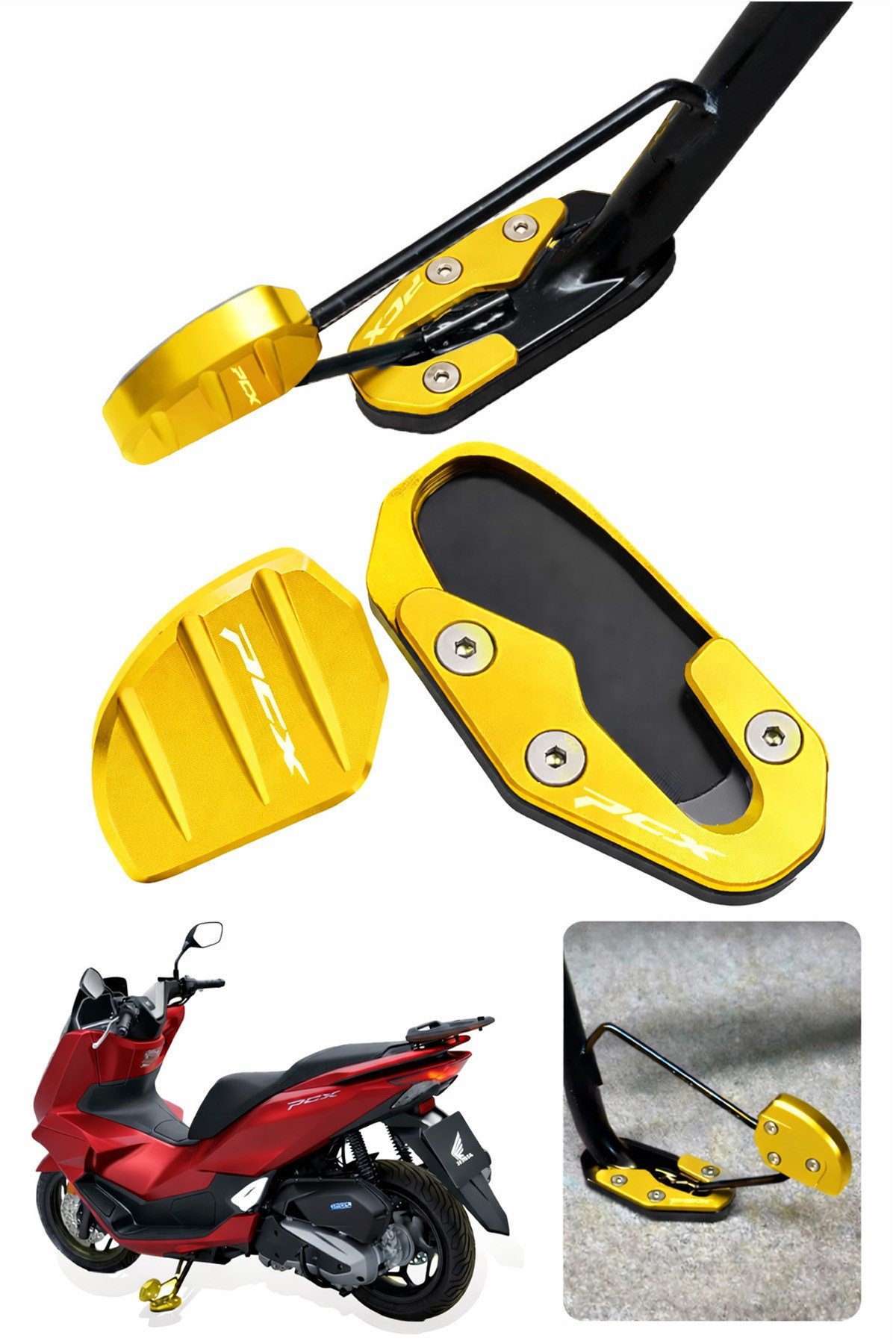 Honda Pcx Uyumlu Kaz Ayağı Koruyucu Seti 2021-2026 Cnc Gold