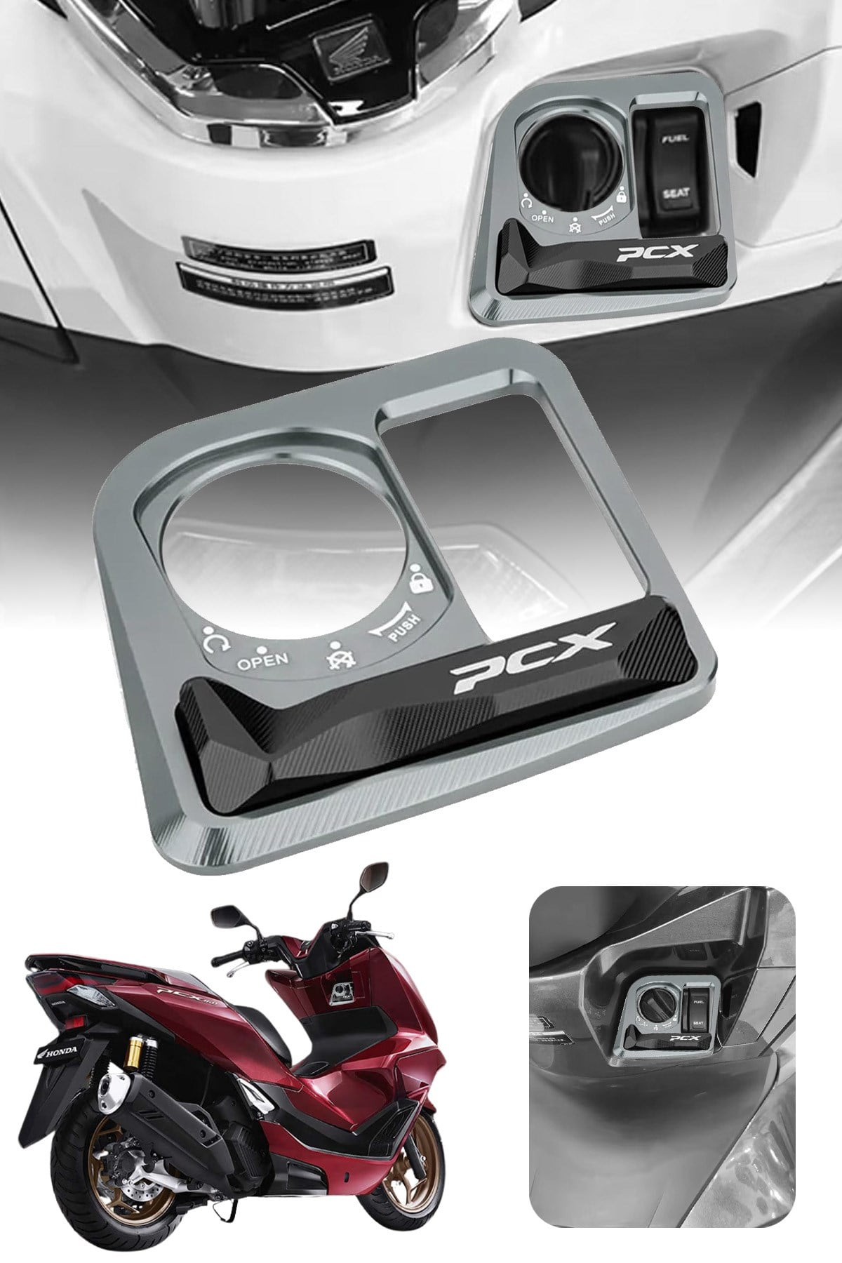 Honda Pcx Uyumlu Kontak Çerçevesi 2021-2026 Cnc Titanyum