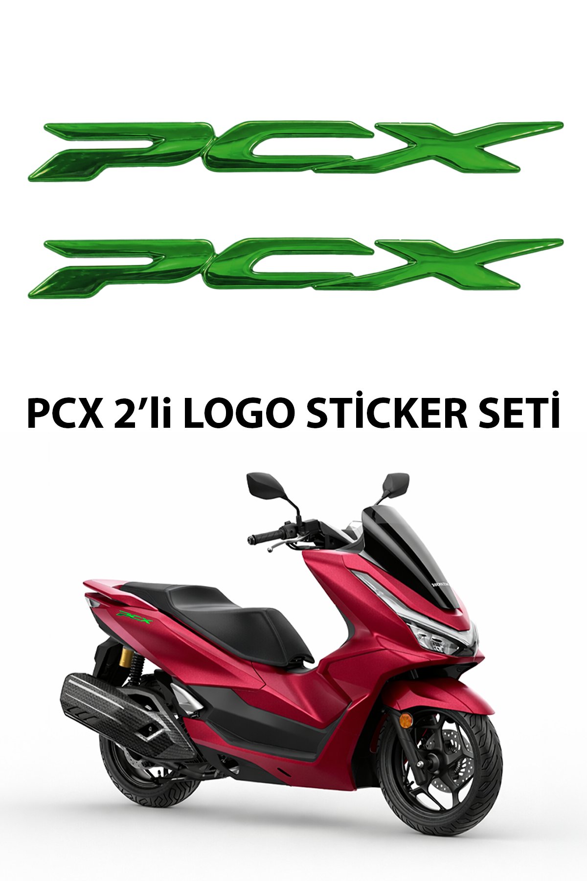 Honda Pcx Uyumlu Logo Sticker 2021-2026 Yeşil