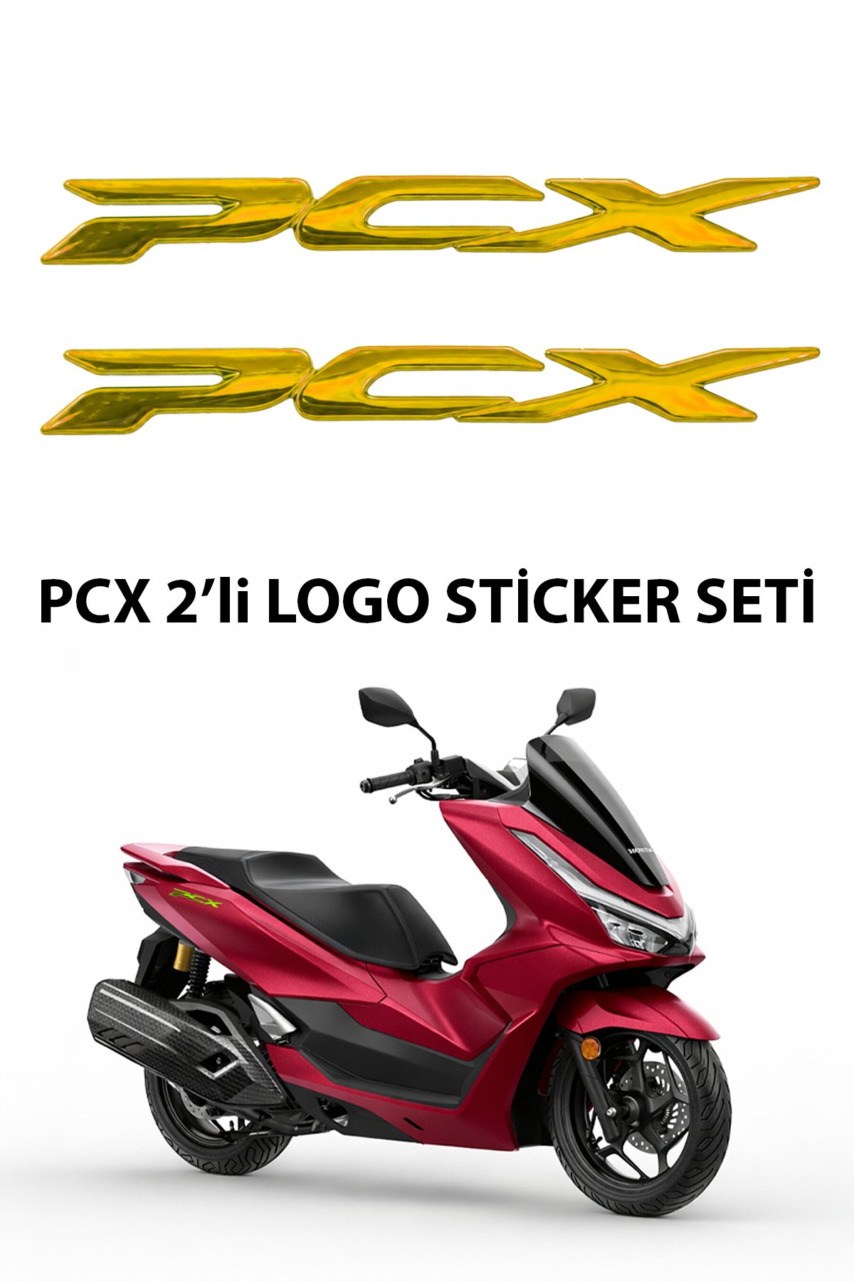Honda Pcx Uyumlu Logo Sticker 2021-2026 Gold