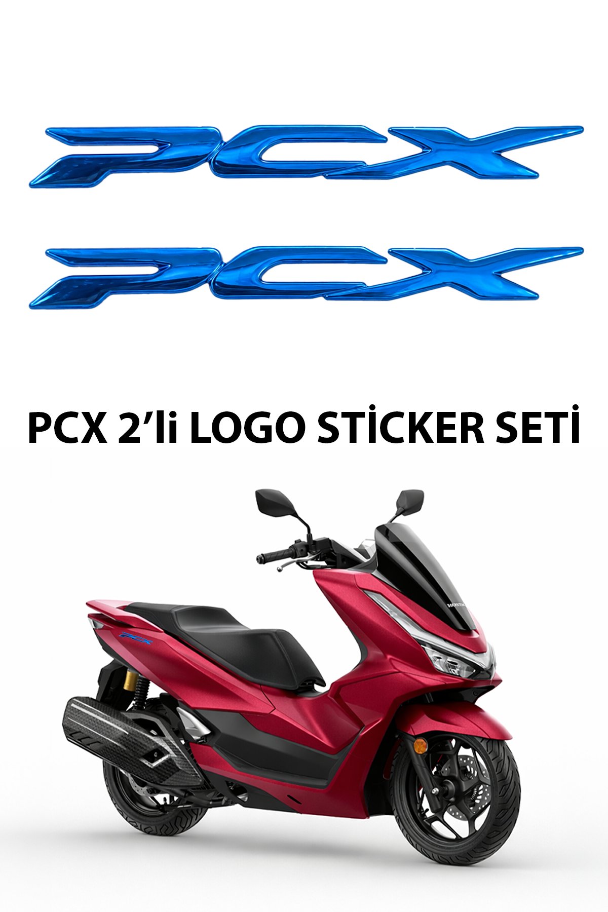 Honda Pcx Uyumlu Logo Sticker 2021-2026 Mavi