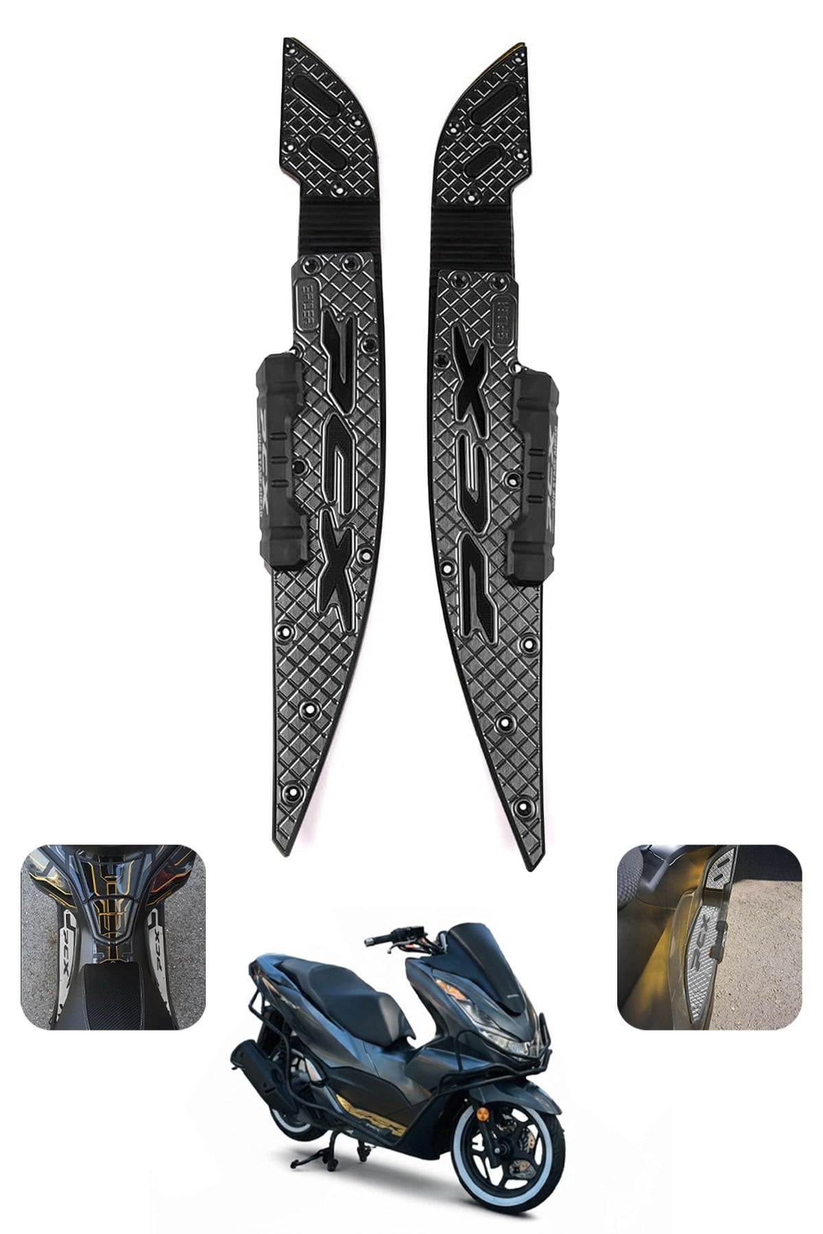 Honda Pcx Uyumlu Premium Basamak Seti 2021-2024 Cnc Siyah
