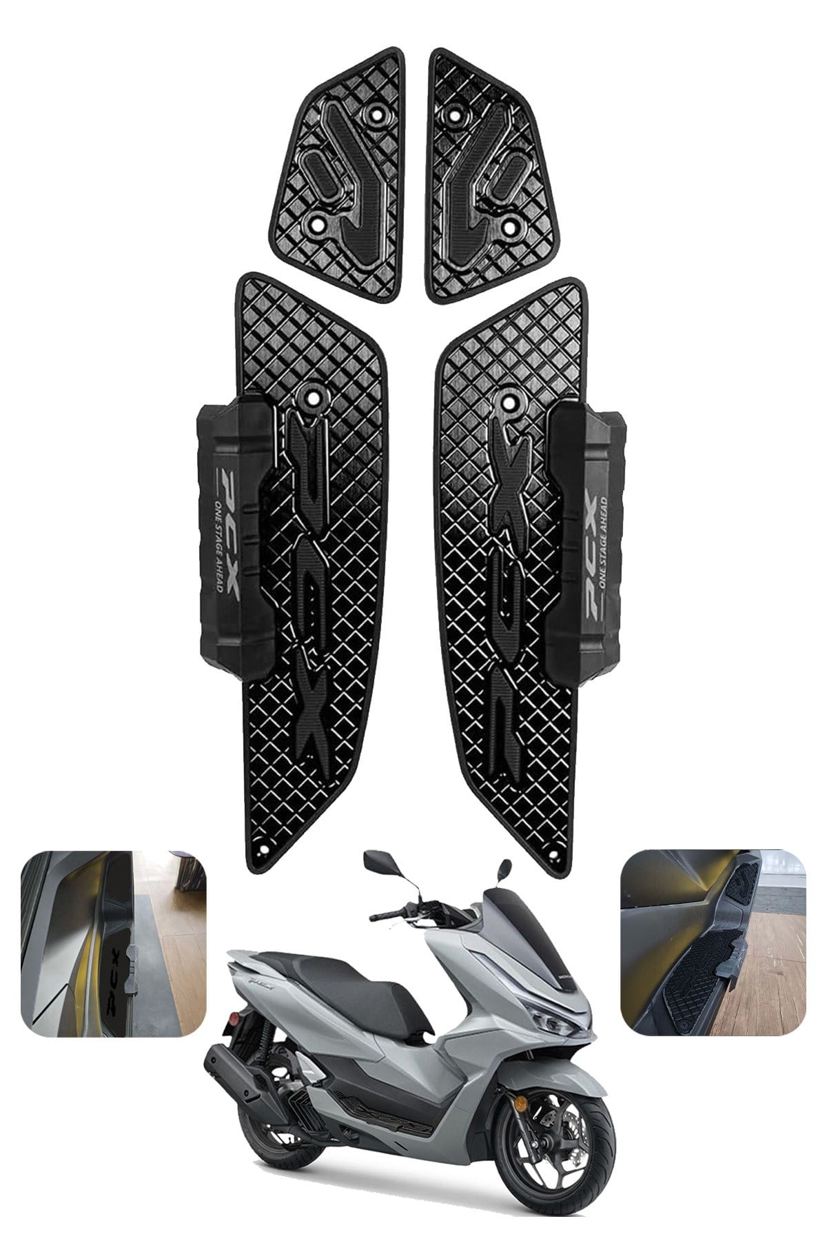 Honda Pcx Uyumlu Premium Basamak Seti 2025-2026 Cnc Siyah