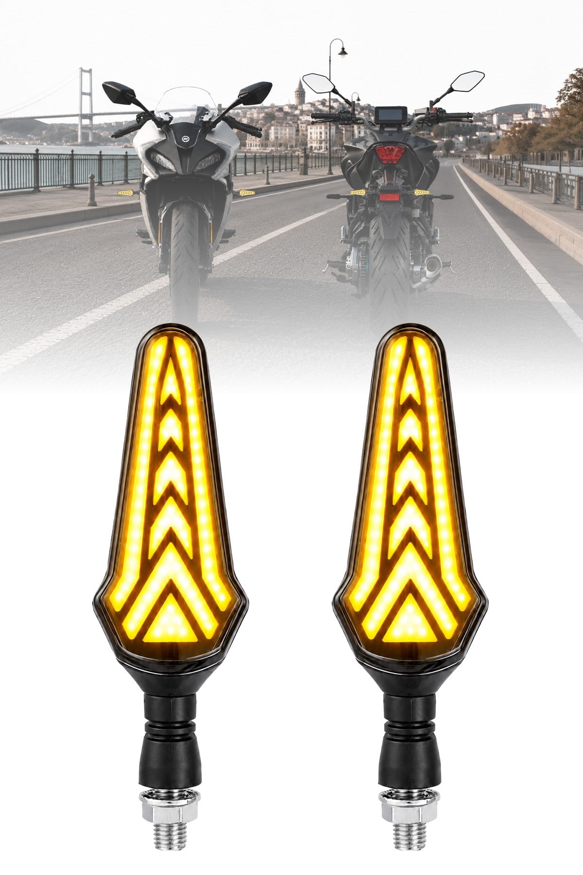 Universal Sinyal Ledi Drl Kayar Led Tek Renk Vidalı | Tüm Motosikletler İle Uyumlu