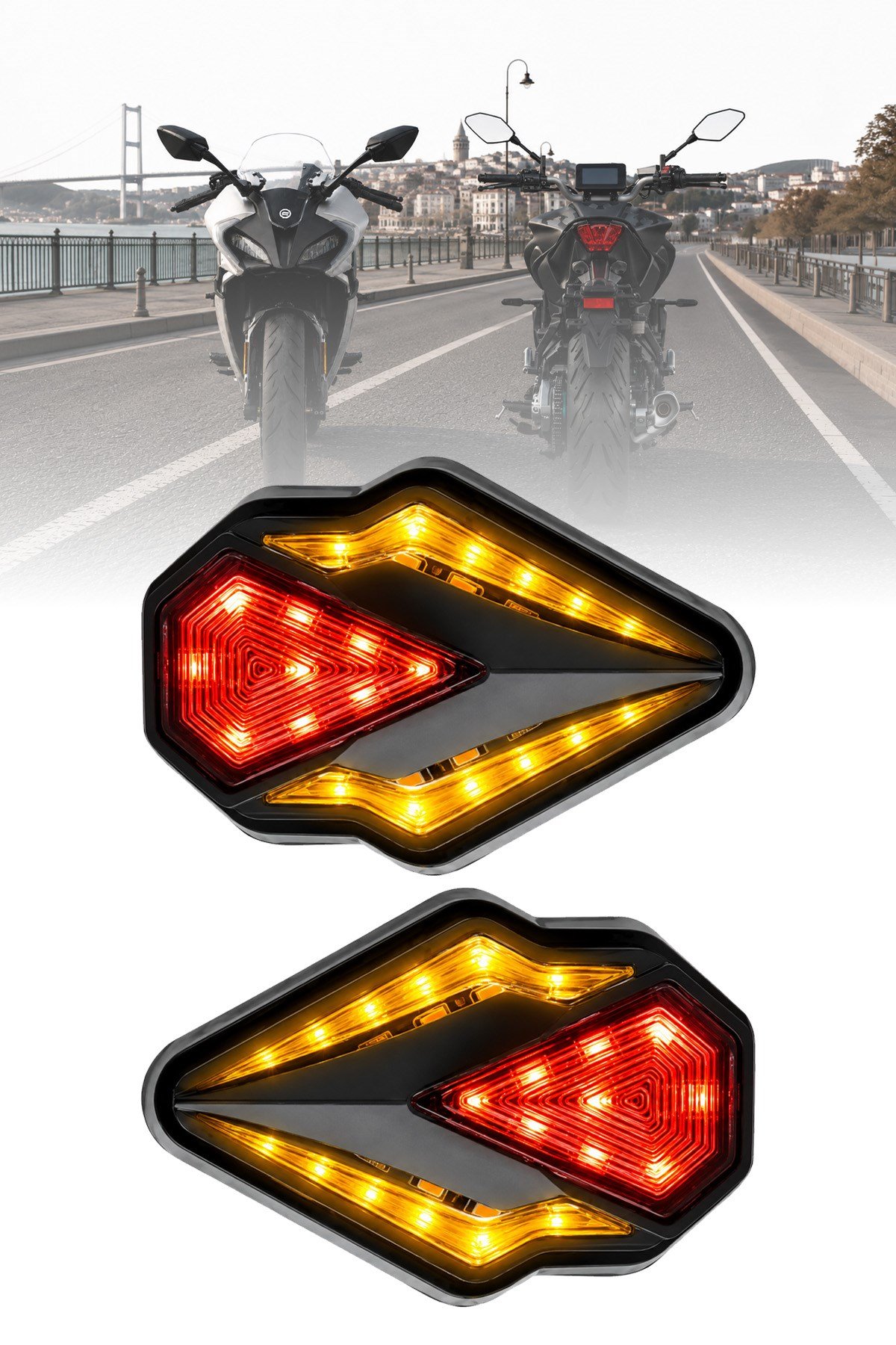 Universal Sinyal Ledi Gömme Kayar Led Tek Renk | Tüm Motosikletler İle Uyumlu