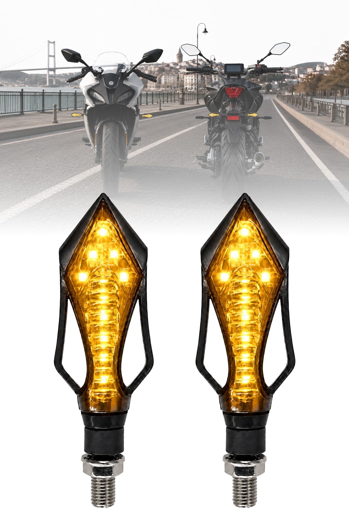 Universal Sinyal Ledi Kanat Kasa Vidalı | Tüm Motosikletler İle Uyumlu