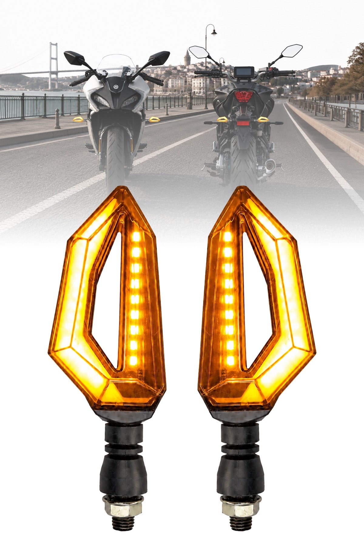 Universal Sinyal Ledi Kayar Led Tek Renk Vidalı | Tüm Motosikletler İle Uyumlu