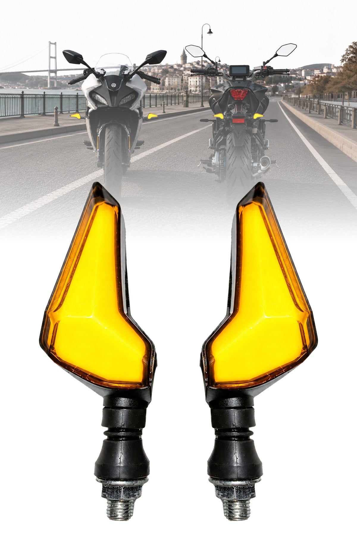Universal Sinyal Ledi Ok Kasa Tek Renk Vidalı | Tüm Motosikletler İle Uyumlu
