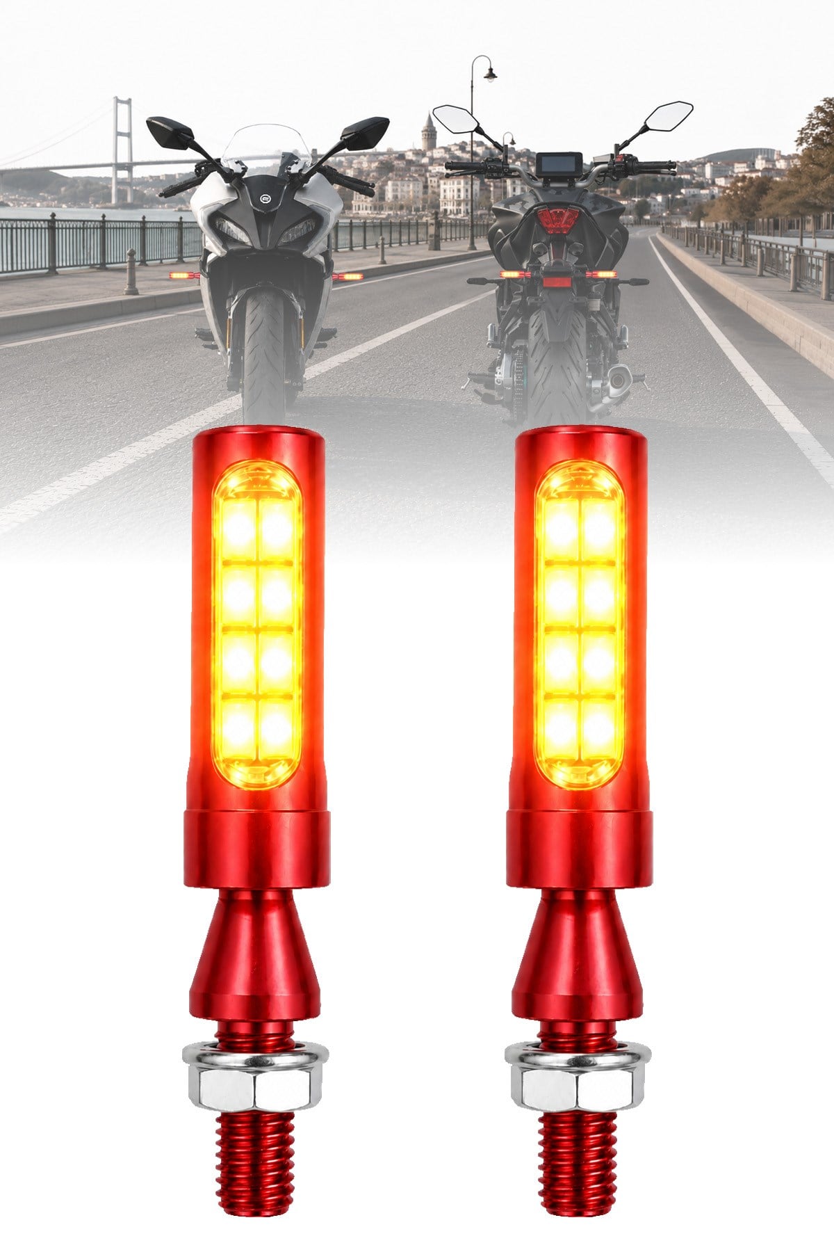 Universal Sinyal Ledi Süper Led Tek Renk Cnc Kasa | Tüm Motosikletler İle Uyumlu