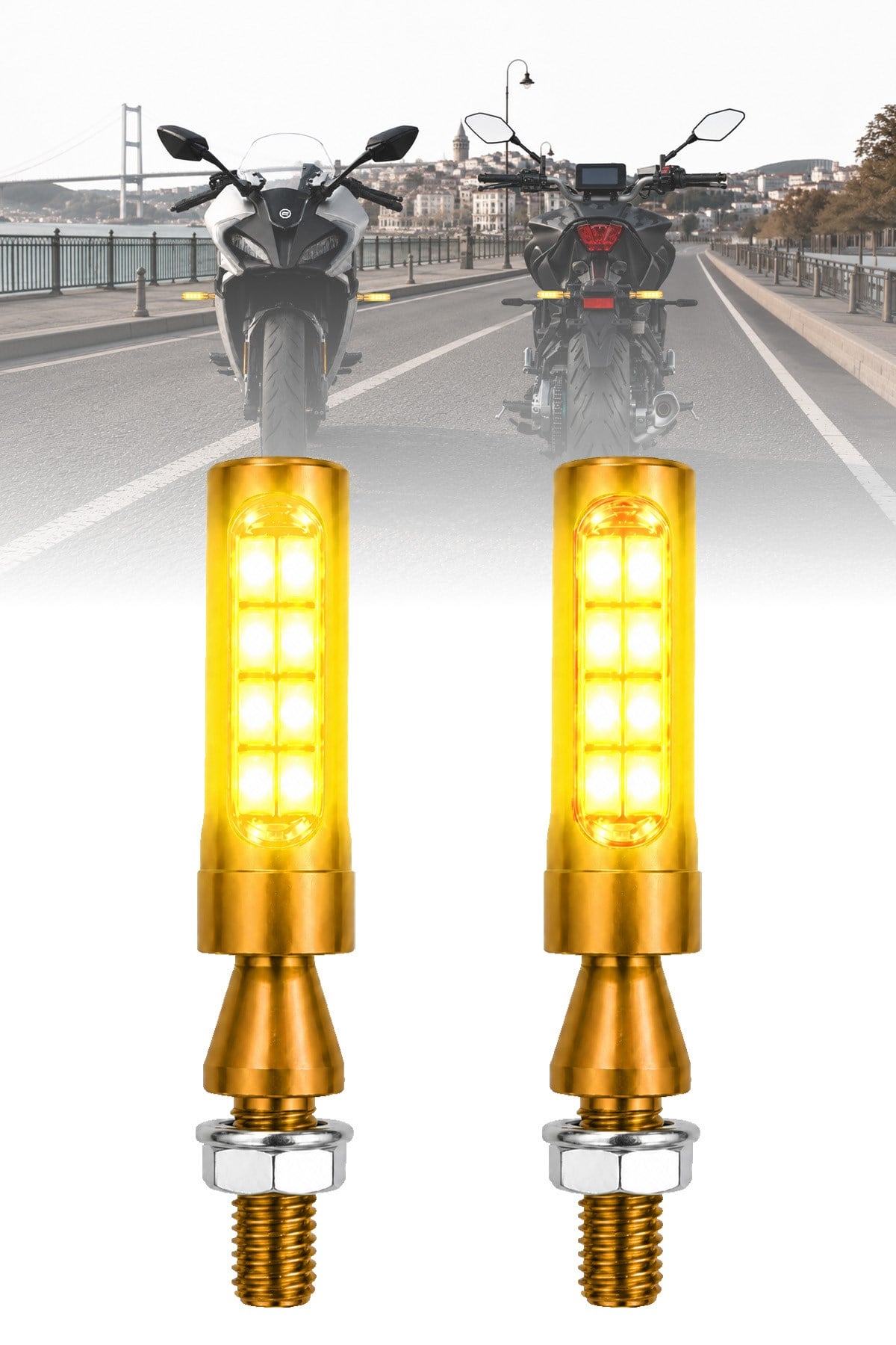 Universal Sinyal Ledi Süper Led Tek Renk Cnc Kasa | Tüm Motosikletler İle Uyumlu