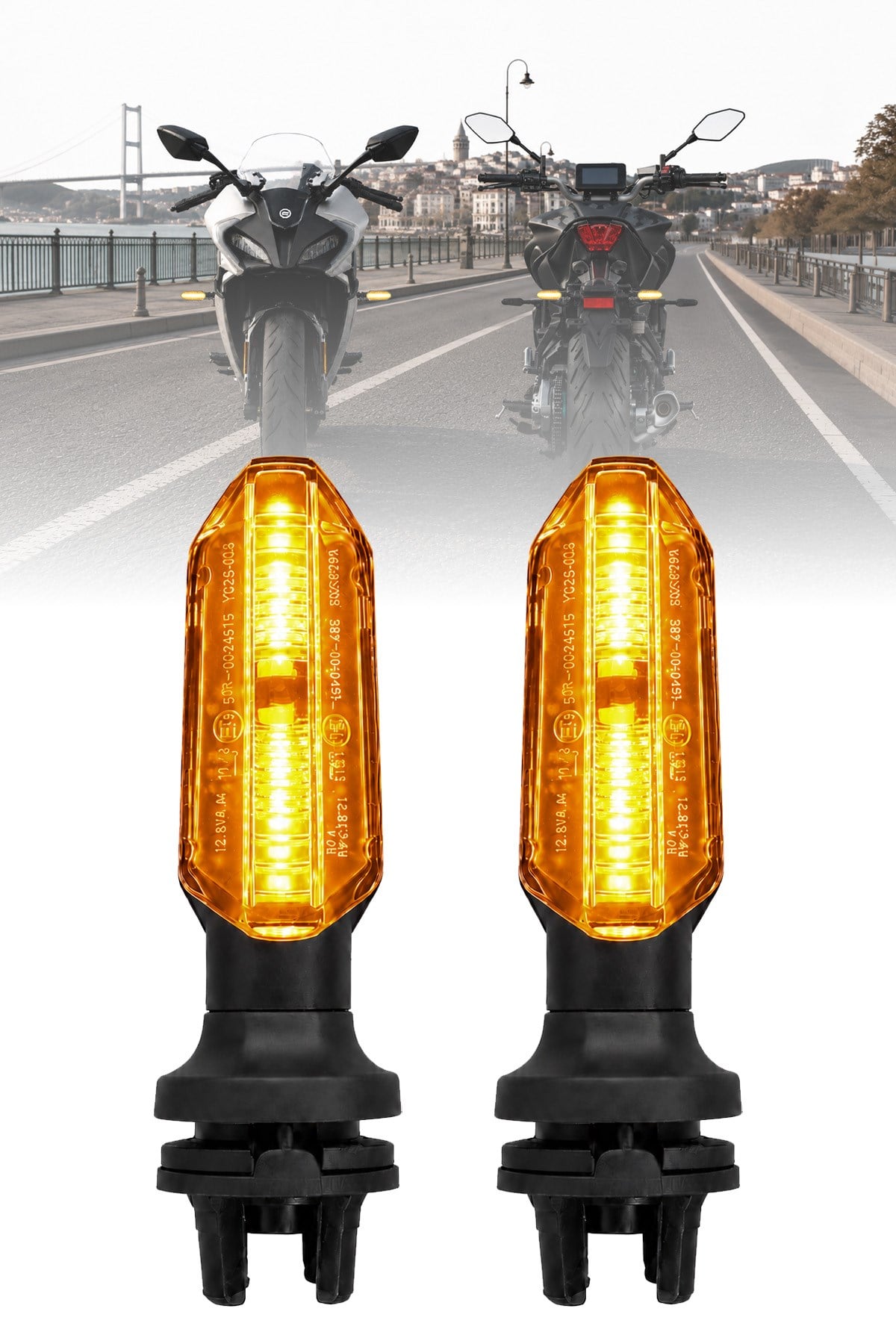 Universal Sinyal Ledi Tek Renk | Tüm Motosikletler İle Uyumlu