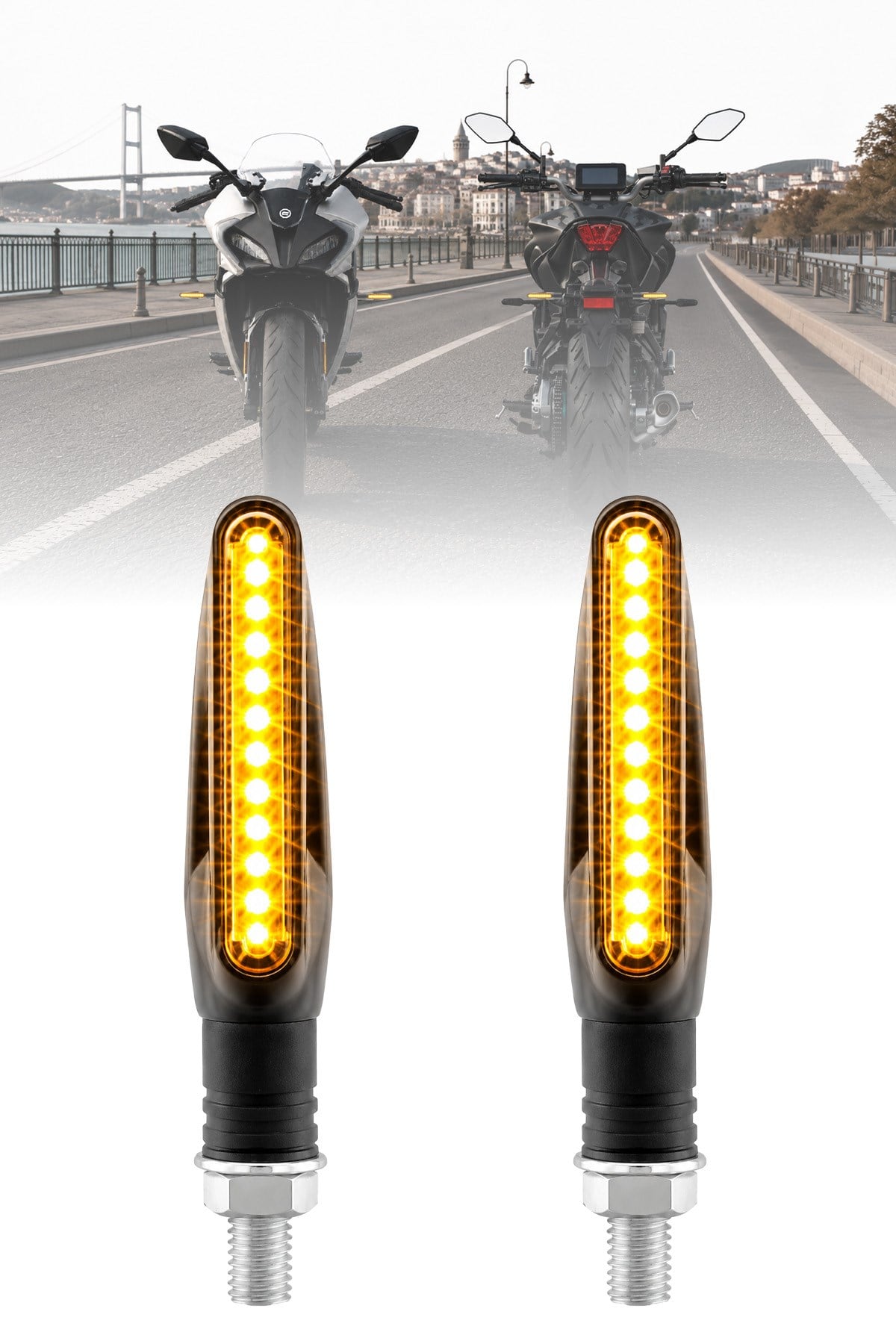 Universal Sinyal Ledi Tek Renk Vidalı | Tüm Motosikletler İle Uyumlu