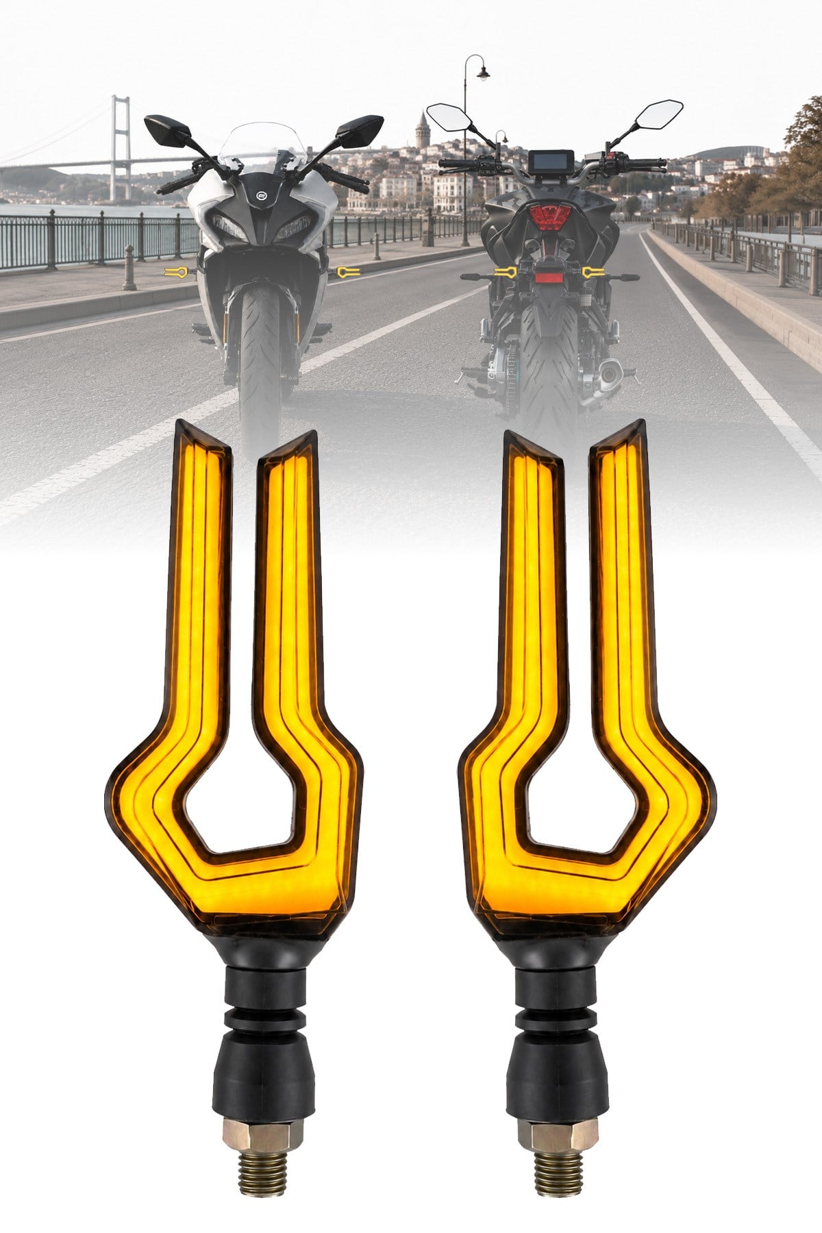 Universal Sinyal Ledi U Kasa Tek Renk Vidalı | Tüm Motosikletler İle Uyumlu