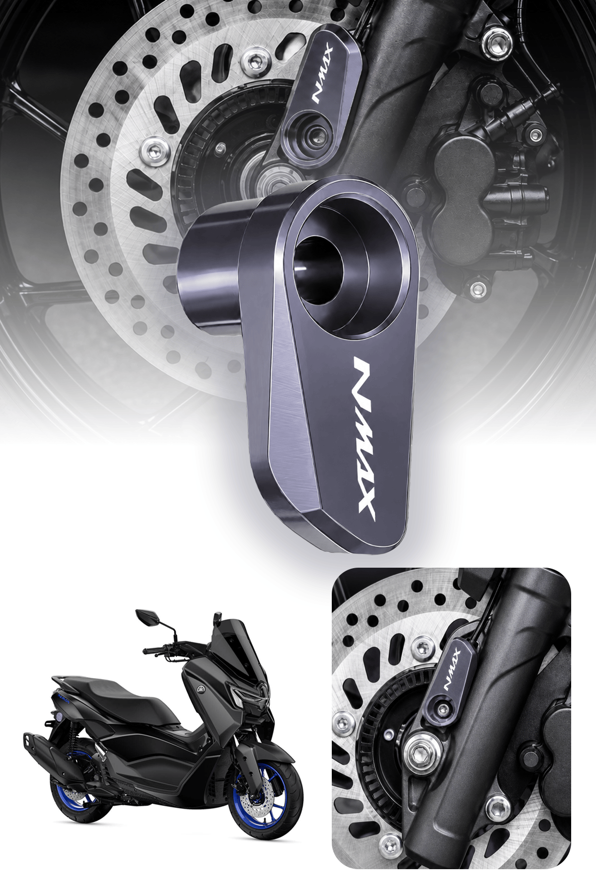 Yamaha Nmax Uyumlu Abs Sensör Koruma 2021-2026 Cnc Titanyum