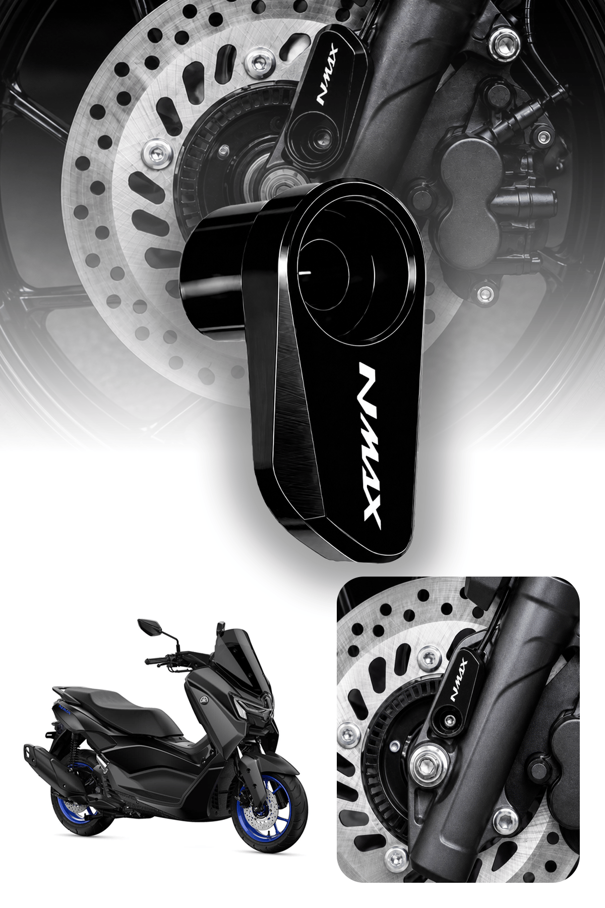 Yamaha Nmax Uyumlu Abs Sensör Koruma 2021-2026 Cnc Siyah