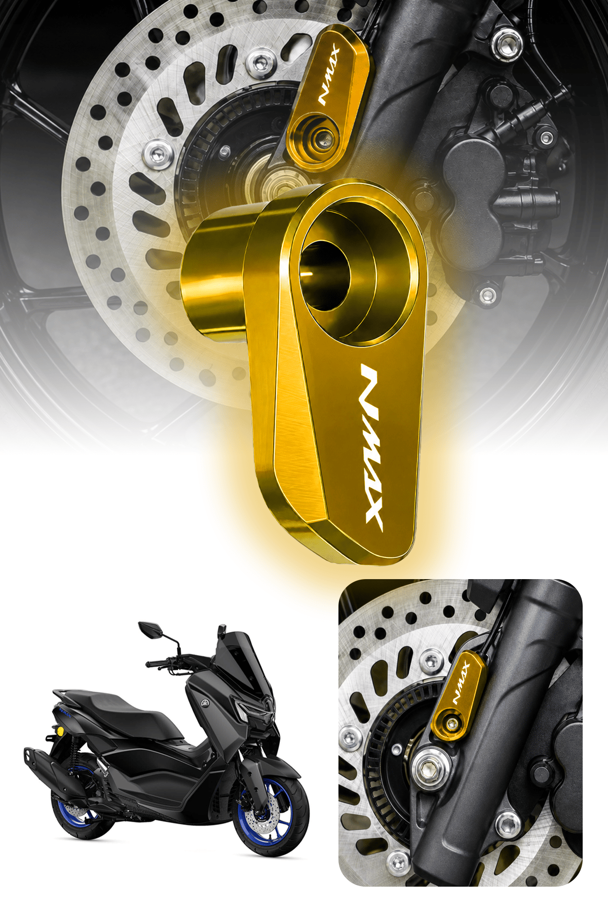 Yamaha Nmax Uyumlu Abs Sensör Koruma 2021-2026 Cnc Gold
