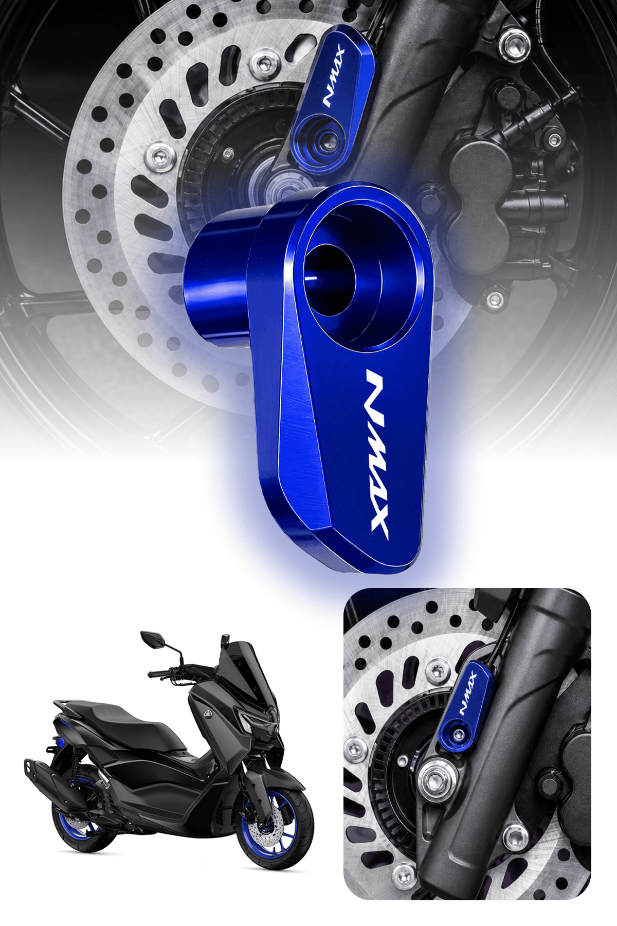 Yamaha Nmax Uyumlu Abs Sensör Koruma 2021-2026 Cnc Mavi