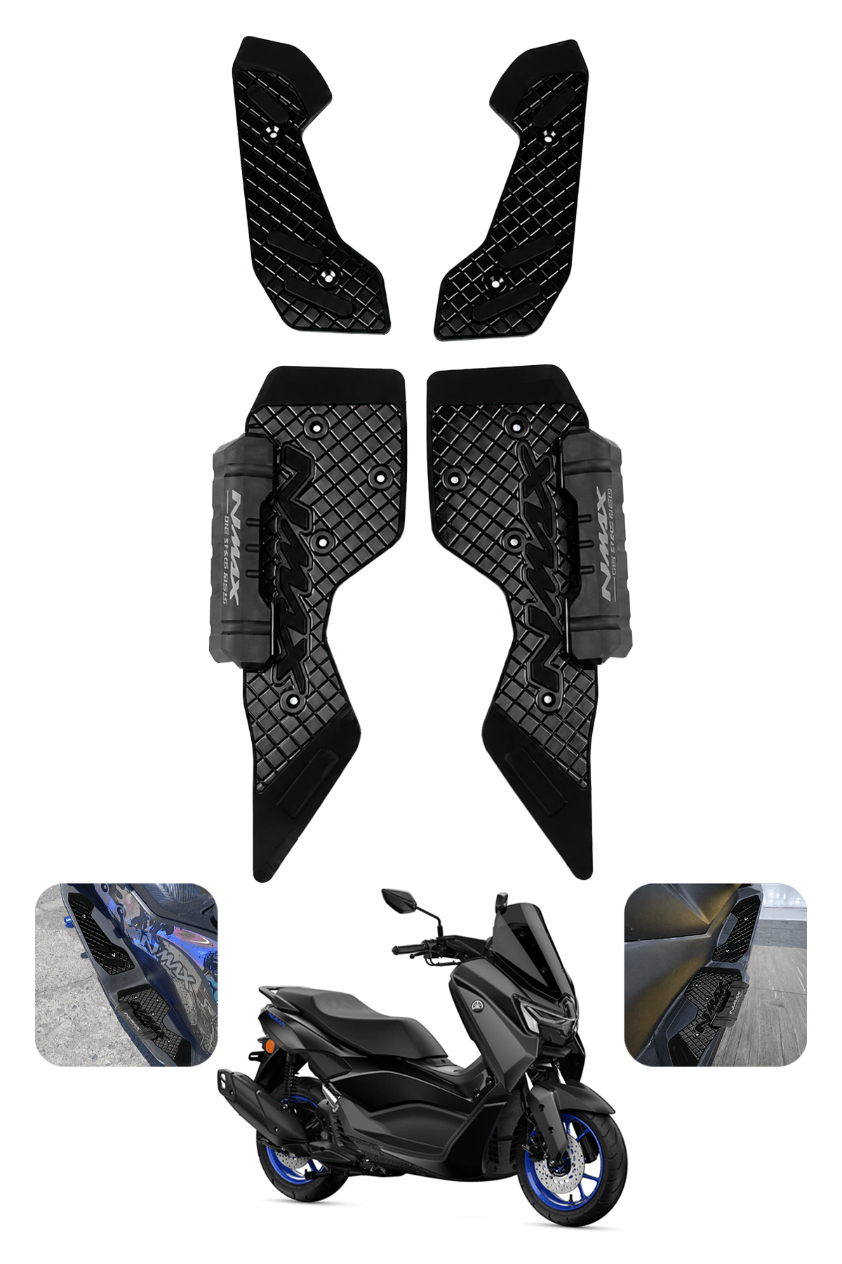 Yamaha Nmax Uyumlu Basamak Seti 2025-2026 Cnc Siyah