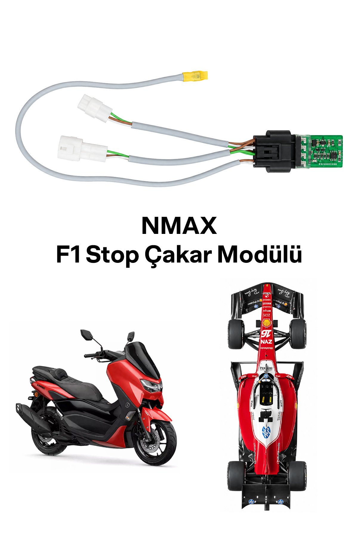 Yamaha Nmax Uyumlu F1 Çakar Modülü Soketli Kablo Seti  2021-2024