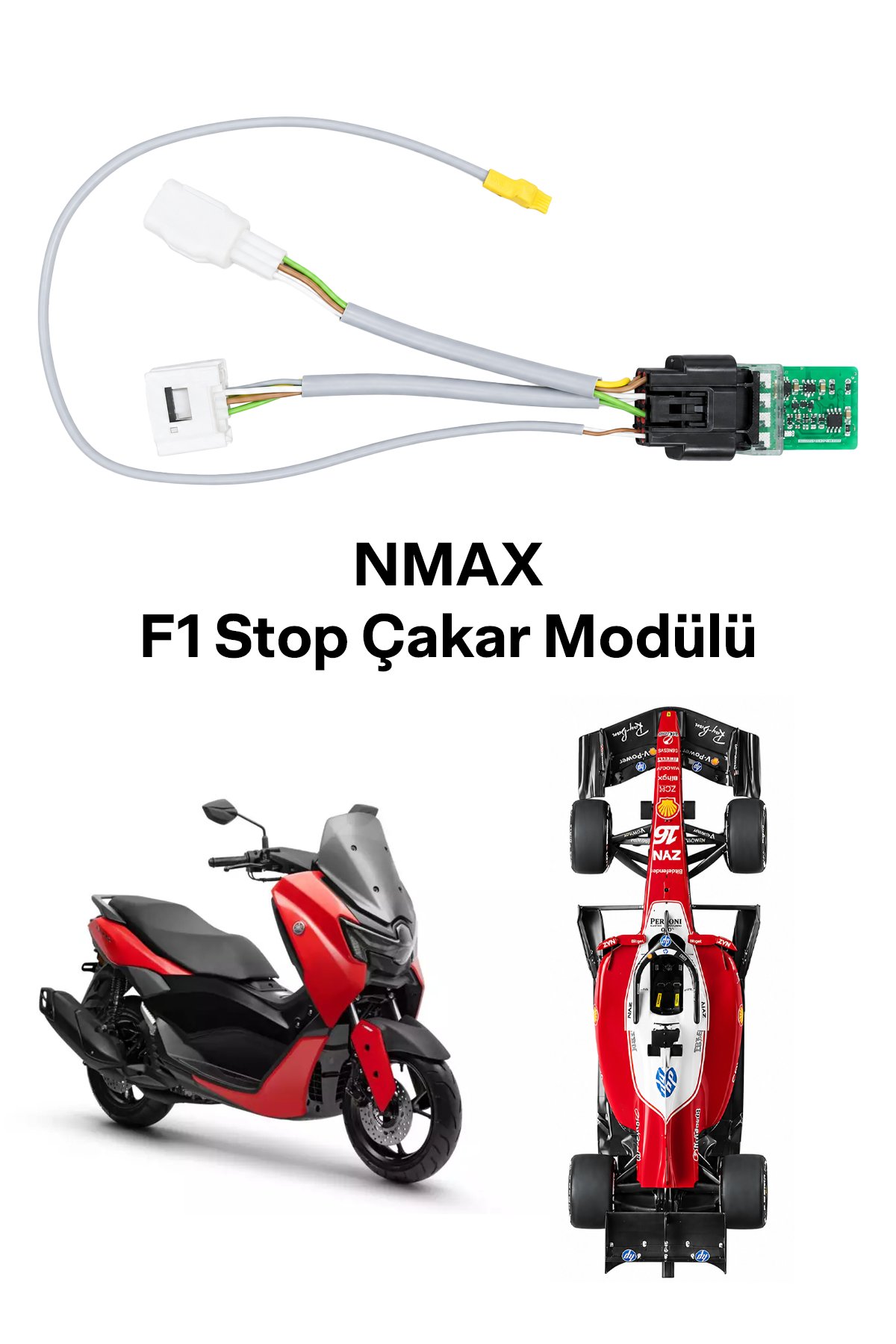 Yamaha Nmax Uyumlu F1 Çakar Modülü Soketli Kablo Seti 2025-2026