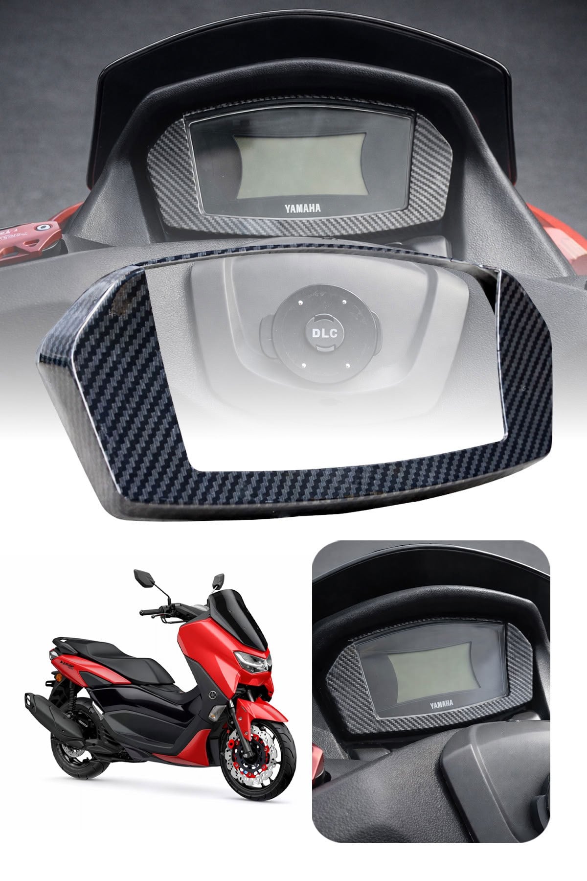 Yamaha Nmax Uyumlu Kadran Çerçevesi 2021-2024 Karbon Desen