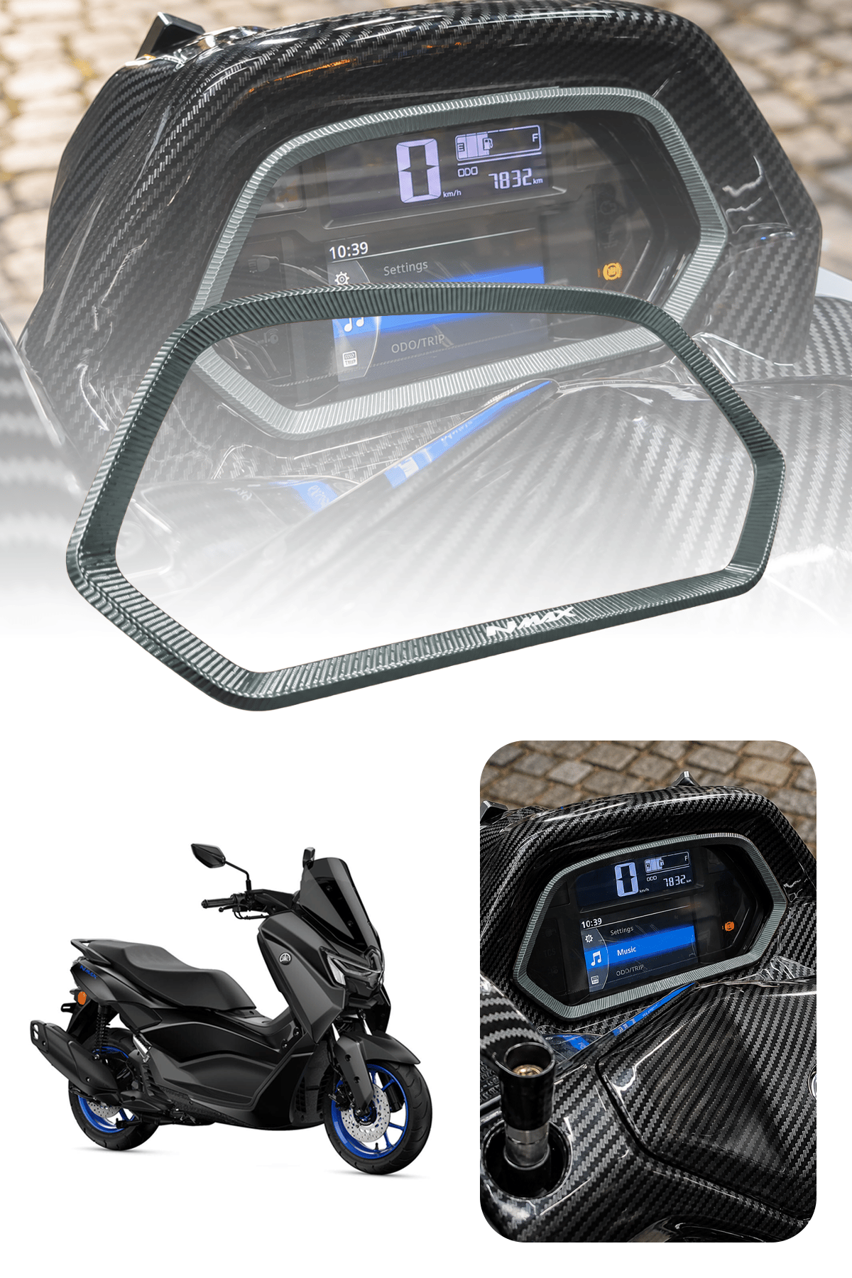 Yamaha Nmax Uyumlu Kadran Çerçevesi 2025-2026 Cnc Titanyum