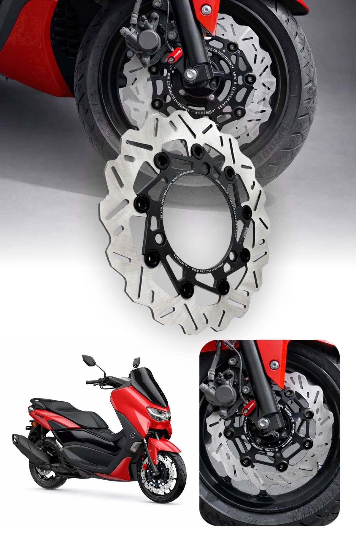 Yamaha Nmax Uyumlu Ön Fren Disk 2018-2026 Cnc Siyah