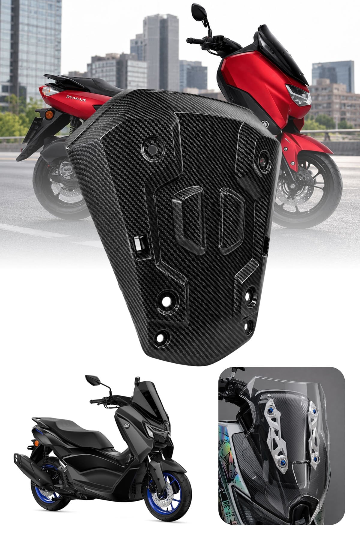 Yamaha Nmax Uyumlu Ön Üst Panel 2025-2026 Karbon Desen