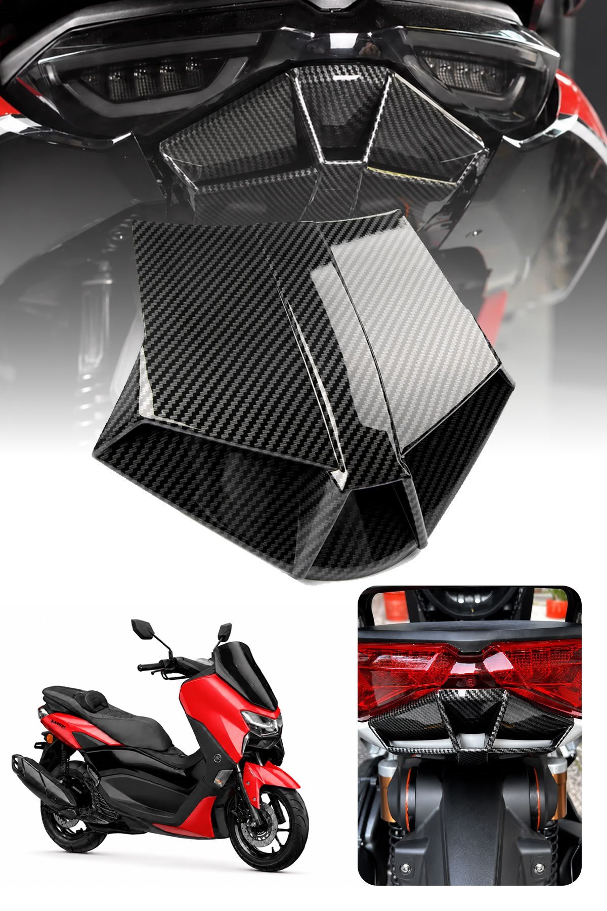Yamaha Nmax Uyumlu Stop Kanat 2021-2024 Karbon Desen