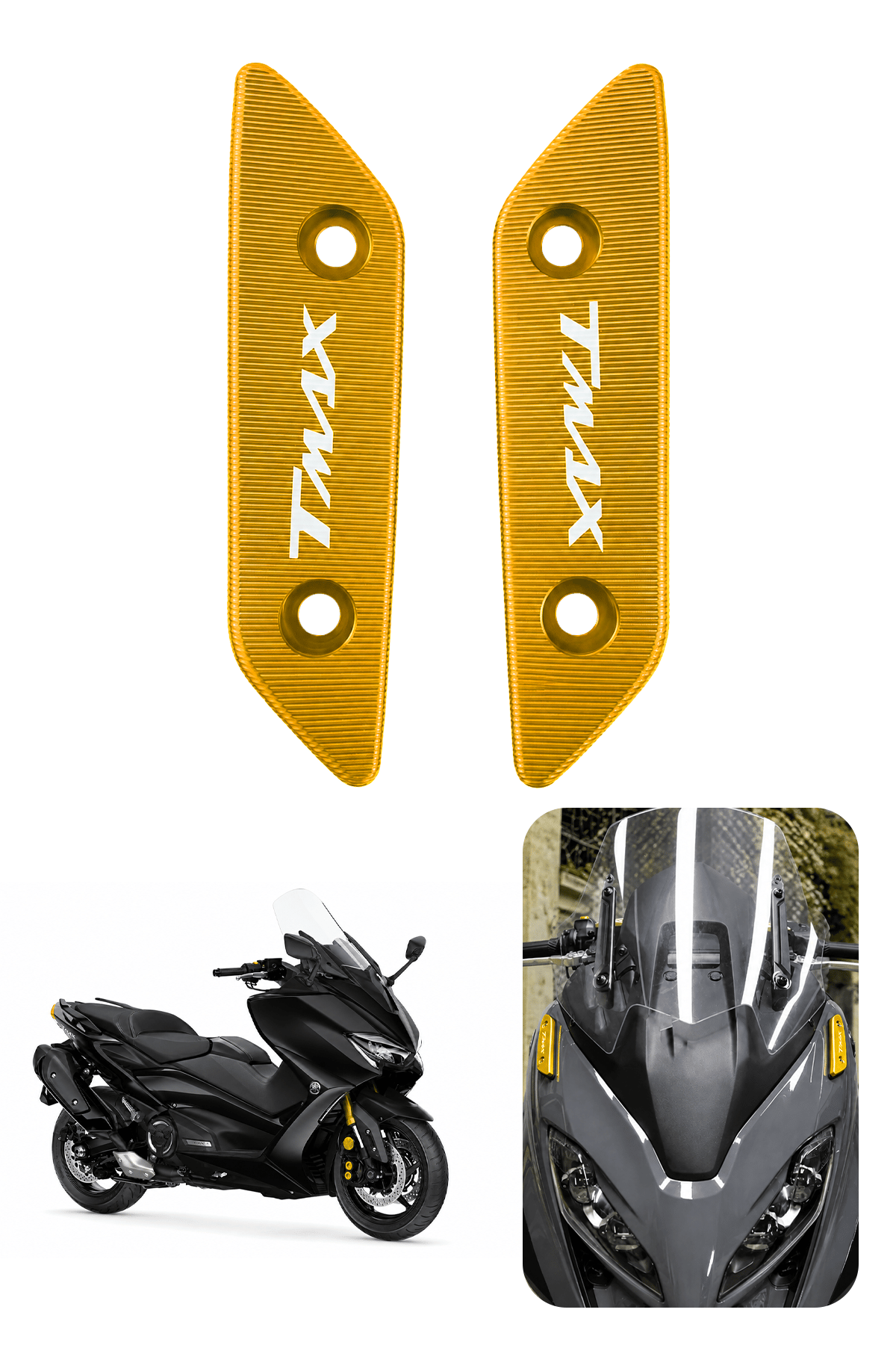 Yamaha Tmax Uyumlu Ayna Yuva Kapaması 2020-2026 Cnc Gold