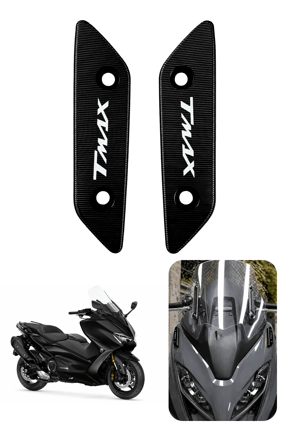 Yamaha Tmax Uyumlu Ayna Yuva Kapaması 2020-2026 Cnc Siyah