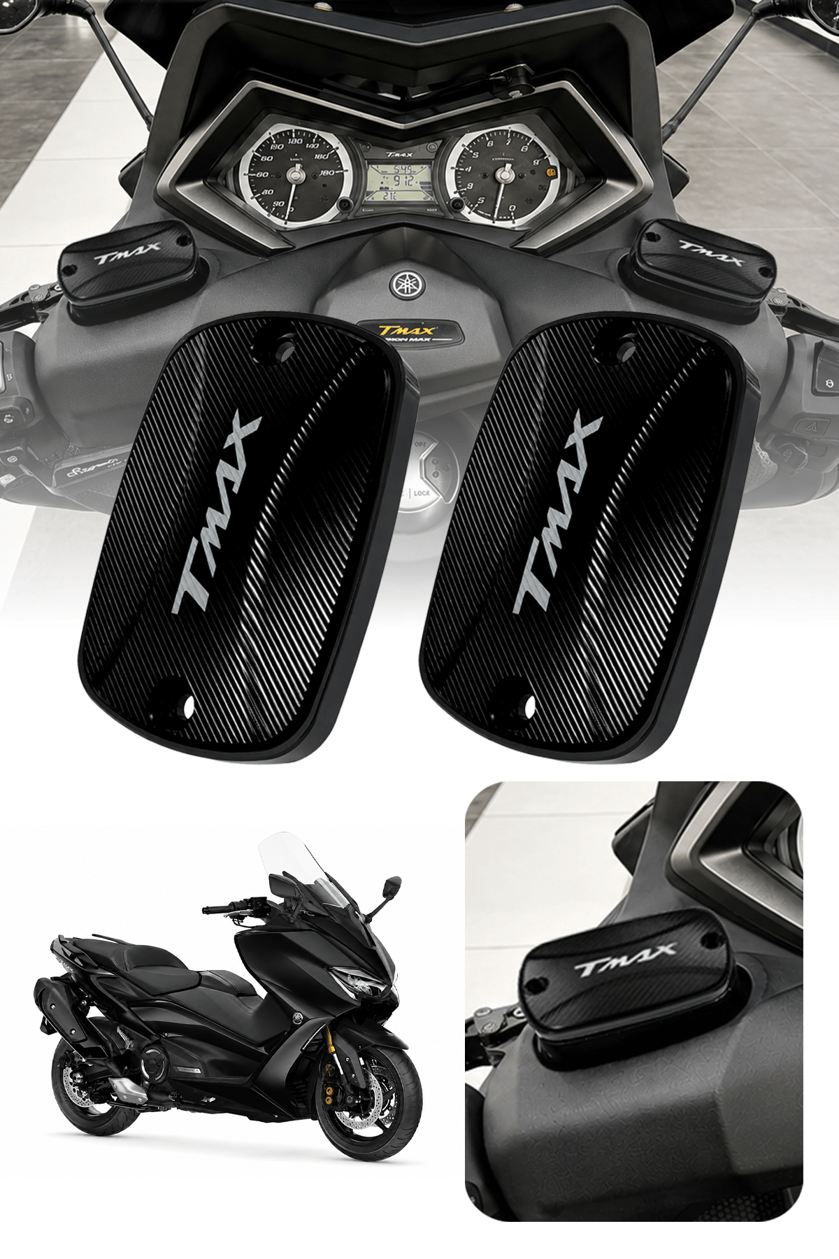 Yamaha Tmax Uyumlu Hidrolik Kapağı 2021-2026 Cnc Siyah
