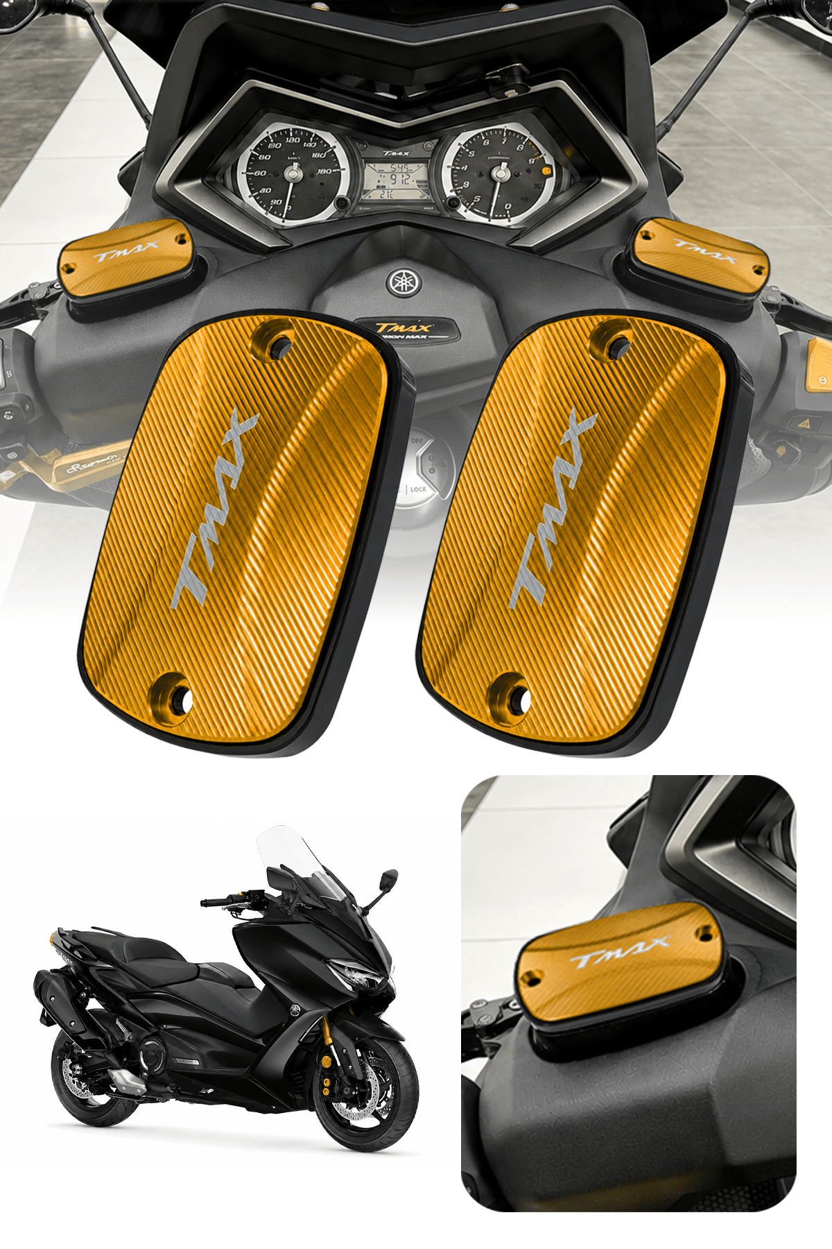 Yamaha Tmax Uyumlu Hidrolik Kapağı 2021-2026 Cnc Gold
