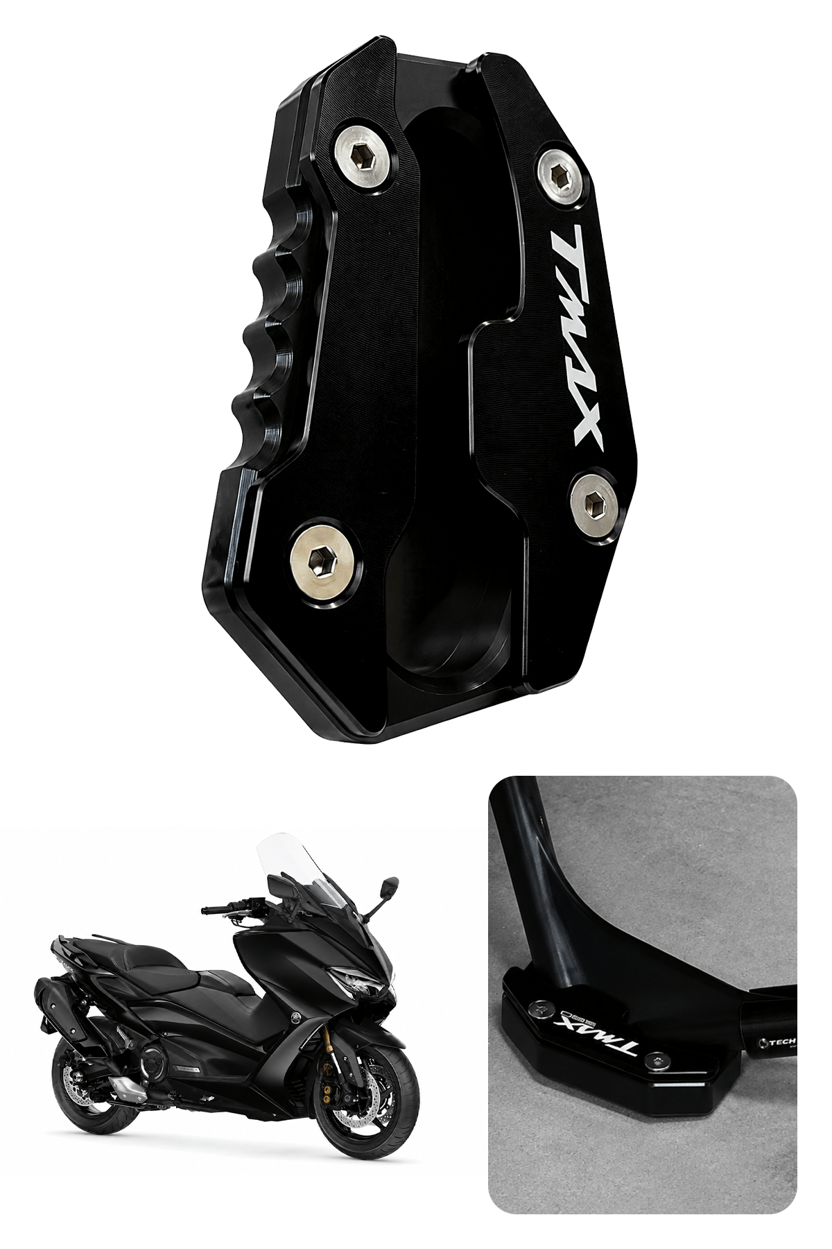 Yamaha Tmax Uyumlu Kaz Ayağı Koruyucu Seti 2020-2026 Cnc Siyah