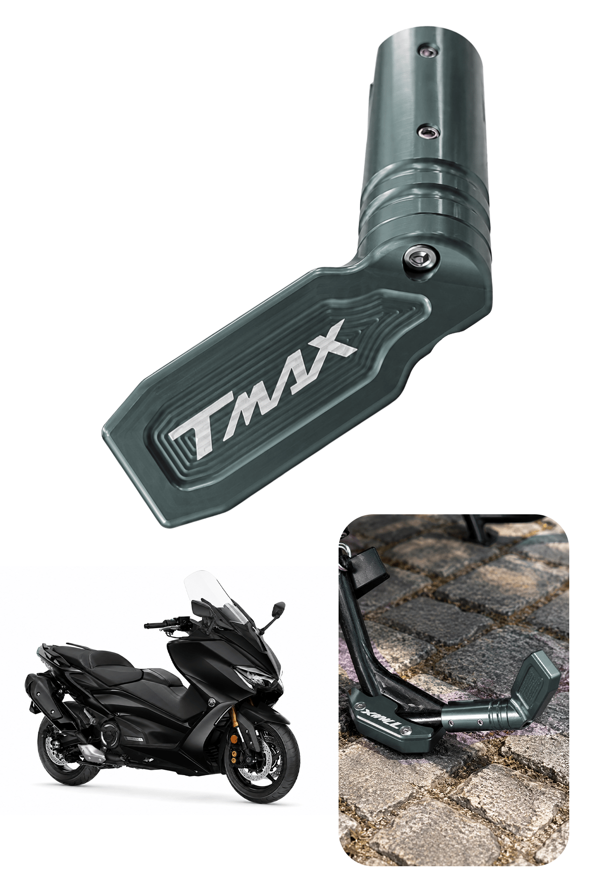 Yamaha Tmax Uyumlu Kaz Ayağı Ucu 2020-2026 Cnc Titanyum