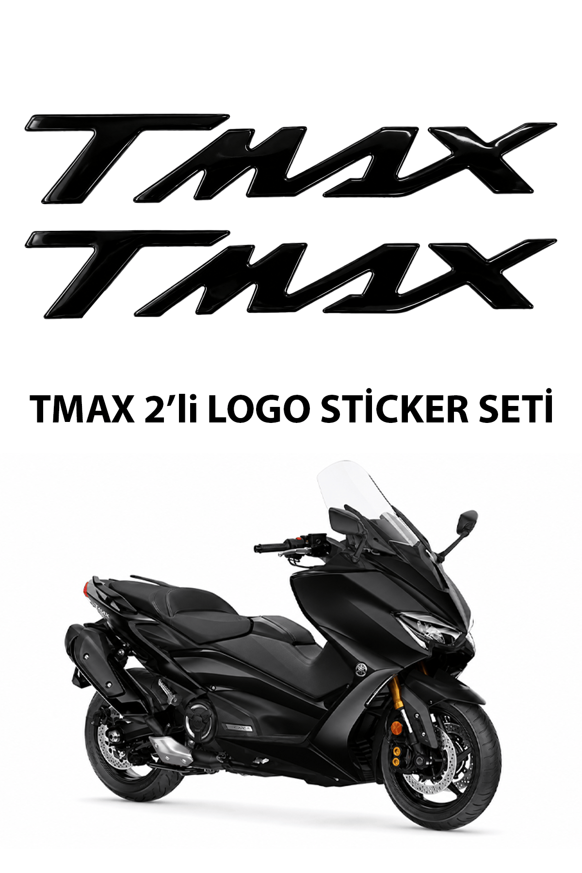 Yamaha Tmax Uyumlu Logo Sticker 2021-2026 Siyah