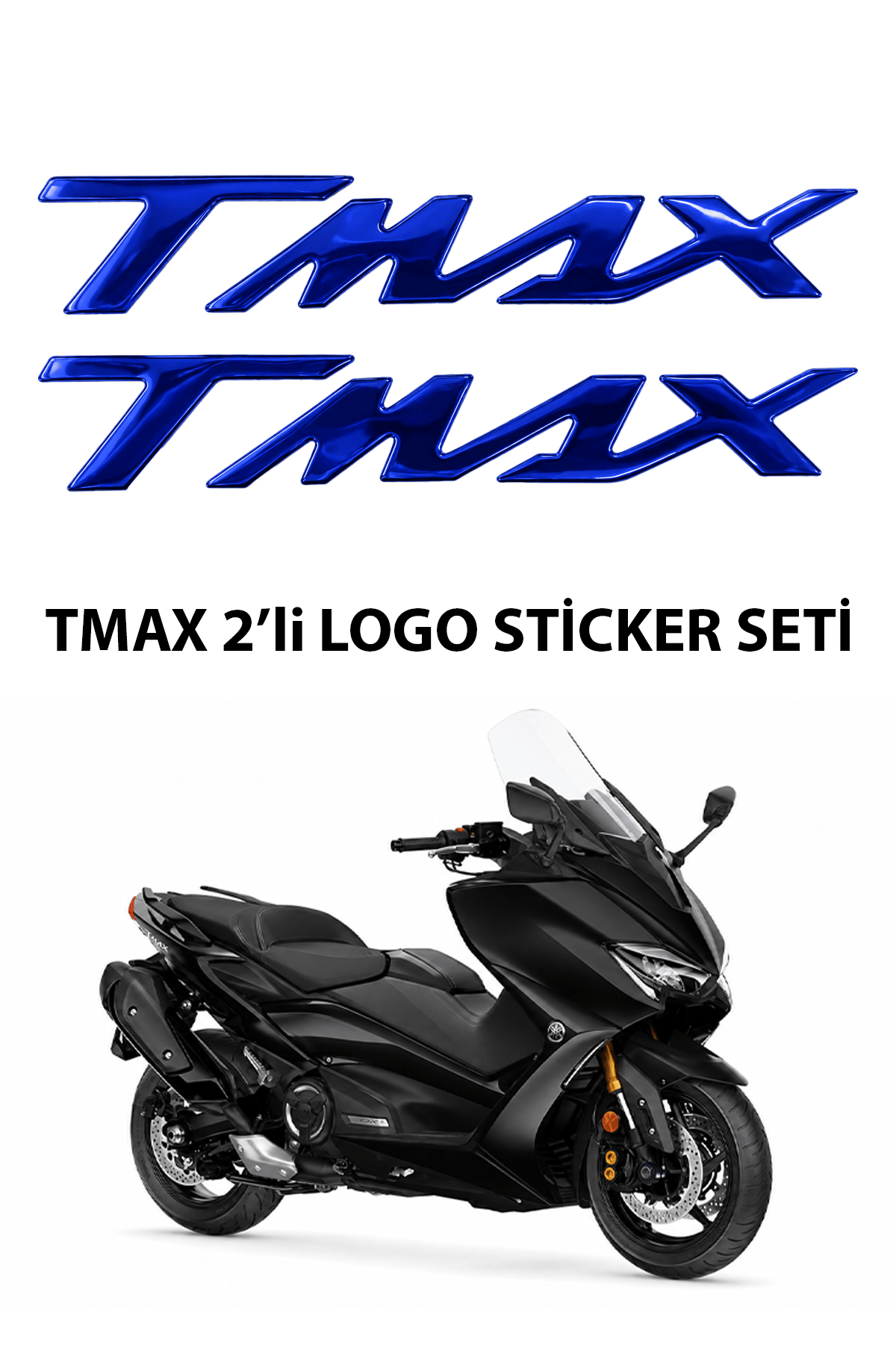 Yamaha Tmax Uyumlu Logo Sticker 2021-2026 Mavi