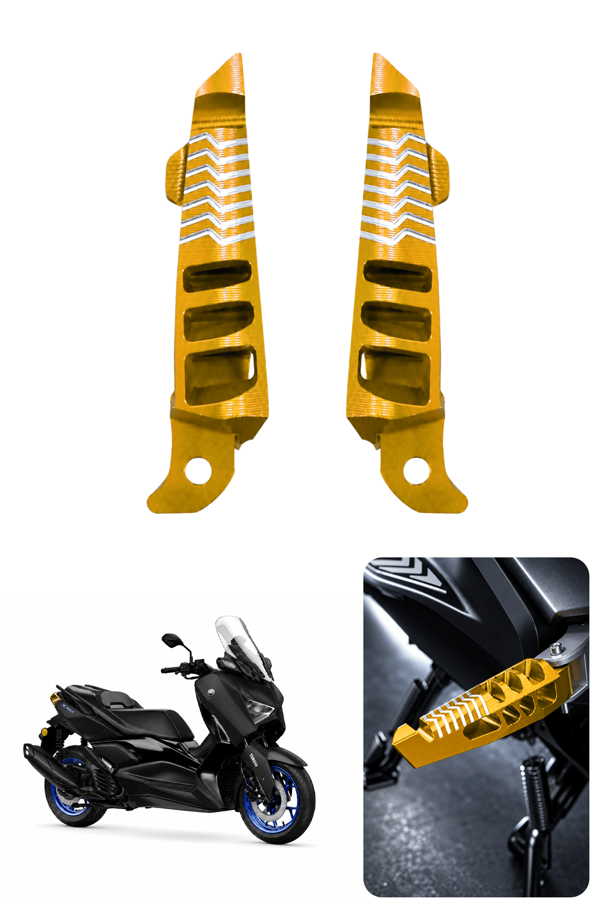 Yamaha Xmax Uyumlu Artçı Basamak 2021-2026 Cnc Gold