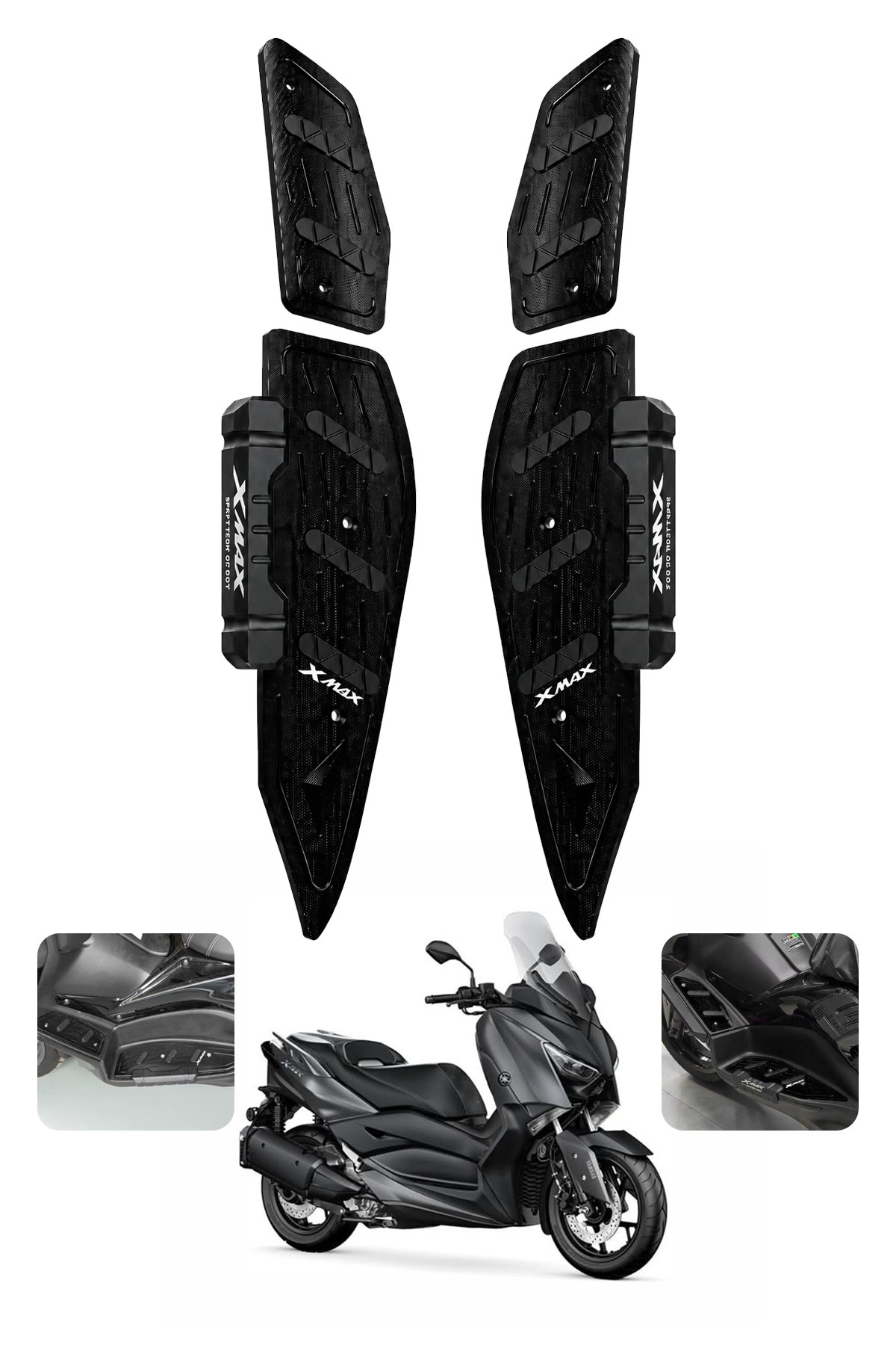 Yamaha Xmax Uyumlu Basamak Seti 2018-2026 Cnc Siyah