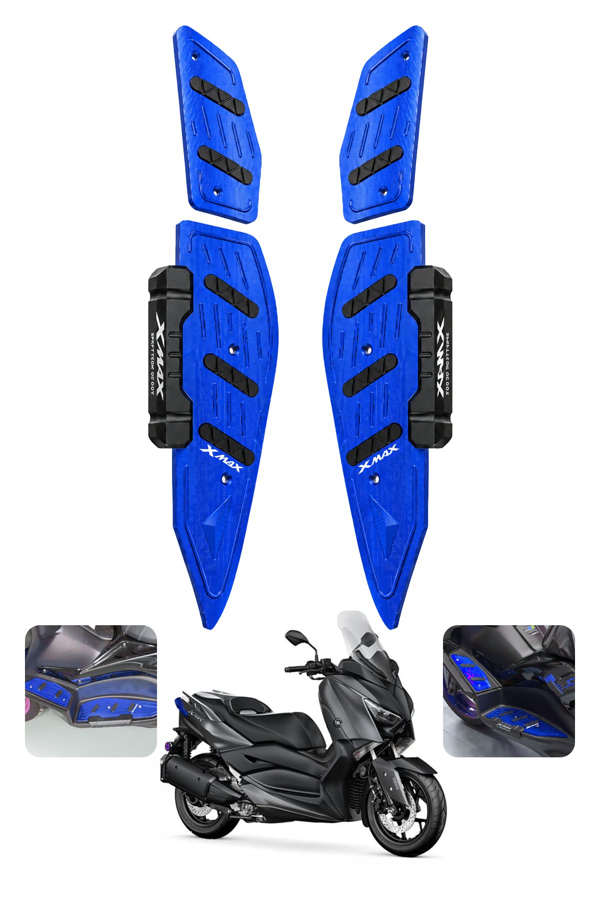 Yamaha Xmax Uyumlu Basamak Seti 2018-2026 Cnc Mavi