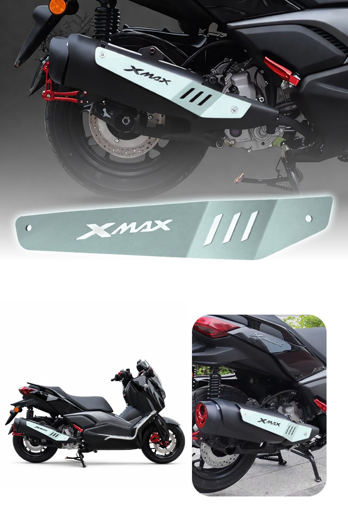 Yamaha Xmax Uyumlu Egzoz Koruma 2025-2026 Cnc Titanyum