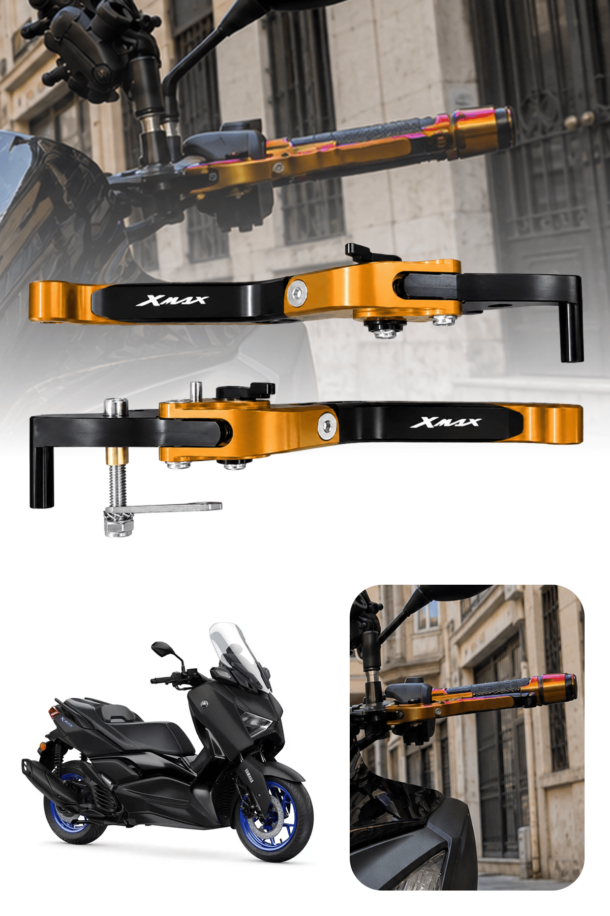 Yamaha Xmax Uyumlu El Frenli Manet 2018-2026 Cnc Gold