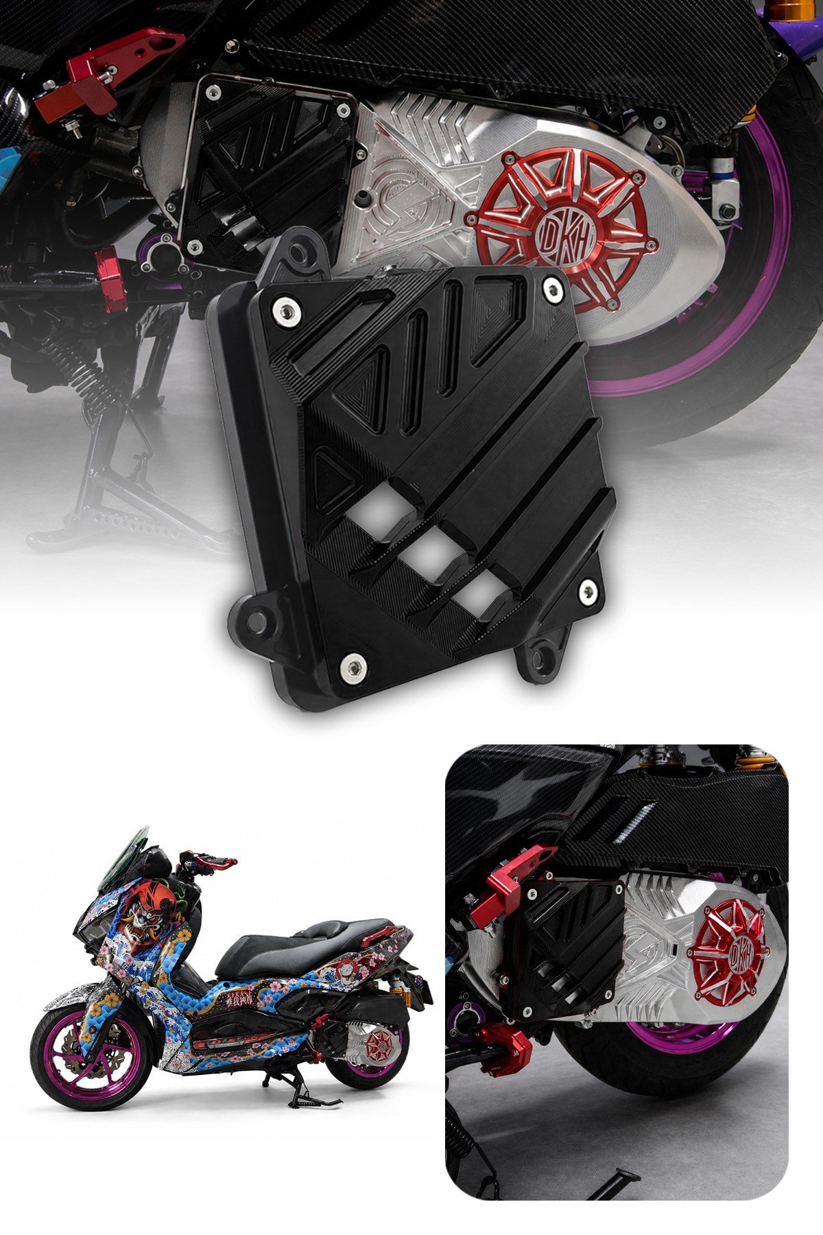Yamaha Xmax Uyumlu Varyatör Koruma Kapağı 2021-2026 Cnc Siyah
