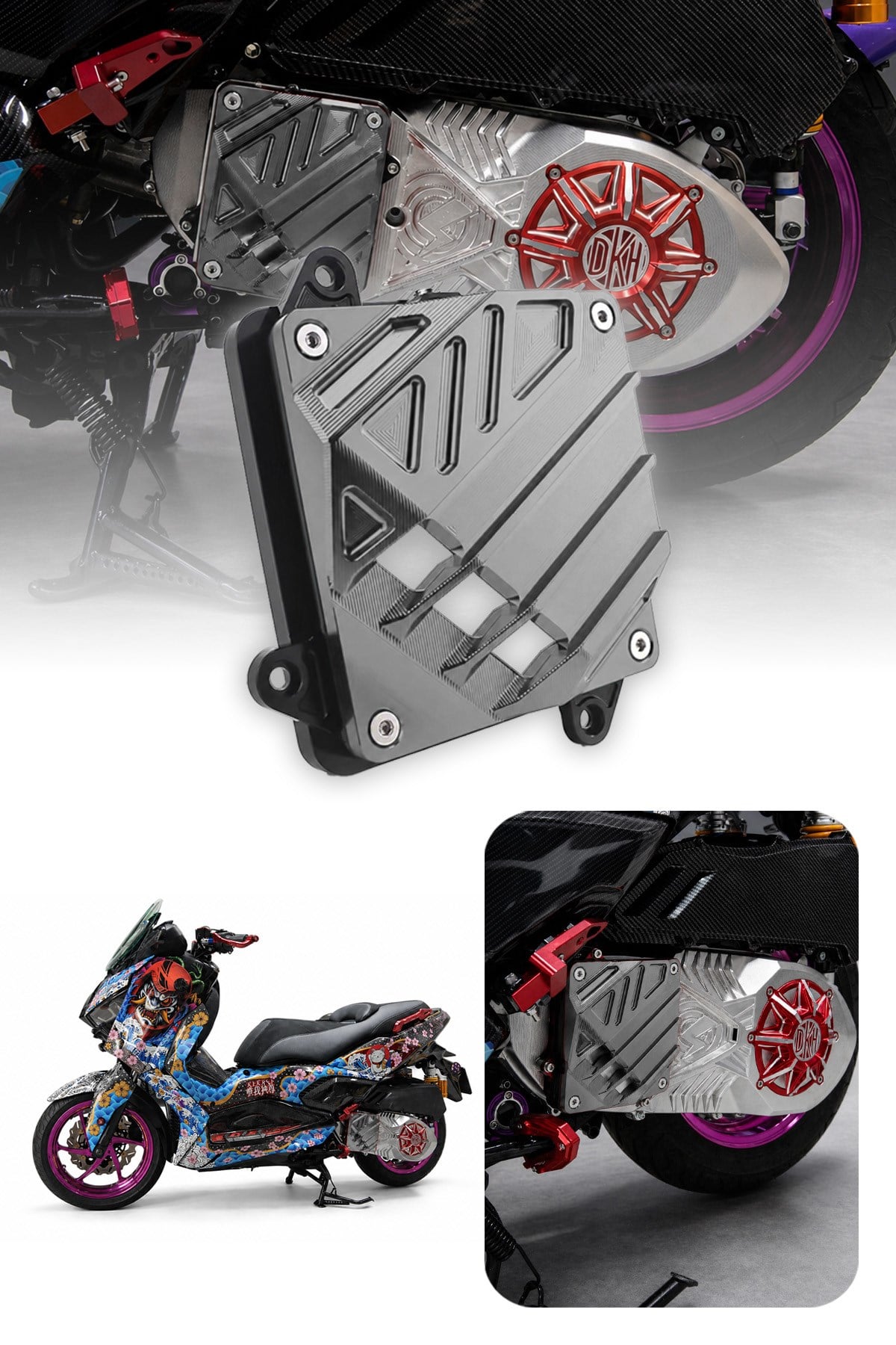 Yamaha Xmax Uyumlu Varyatör Koruma Kapağı 2021-2026 Cnc Gümüş