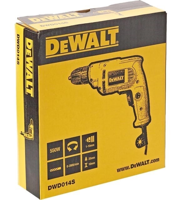 DEWALT DARBESİZ MATKAP 550W 10MM DWD014S