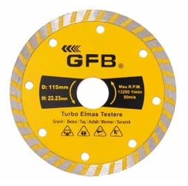 GFB 115mm TURBO ELMAS MERMER - GRANİT KESİCİ 2385