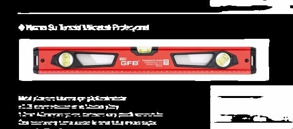 GFB 60cm KIRMIZI SU TERAZİSİ MIKNATISLI PROFESYONEL 5522