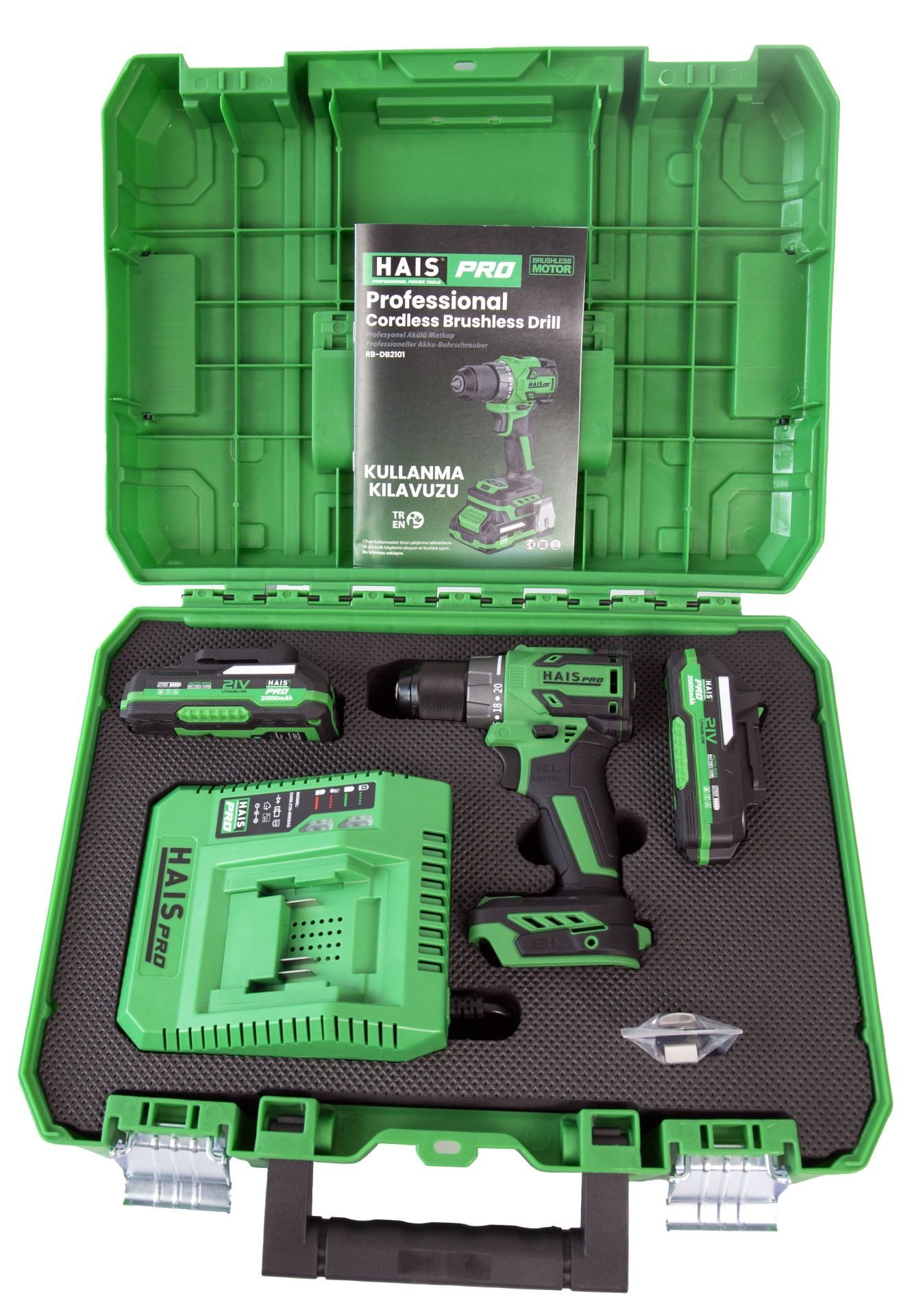 HAISPRO Profesyonel Vidalama Matkap 21 V 2.0 Ah Çift Akülü RB-DB2101